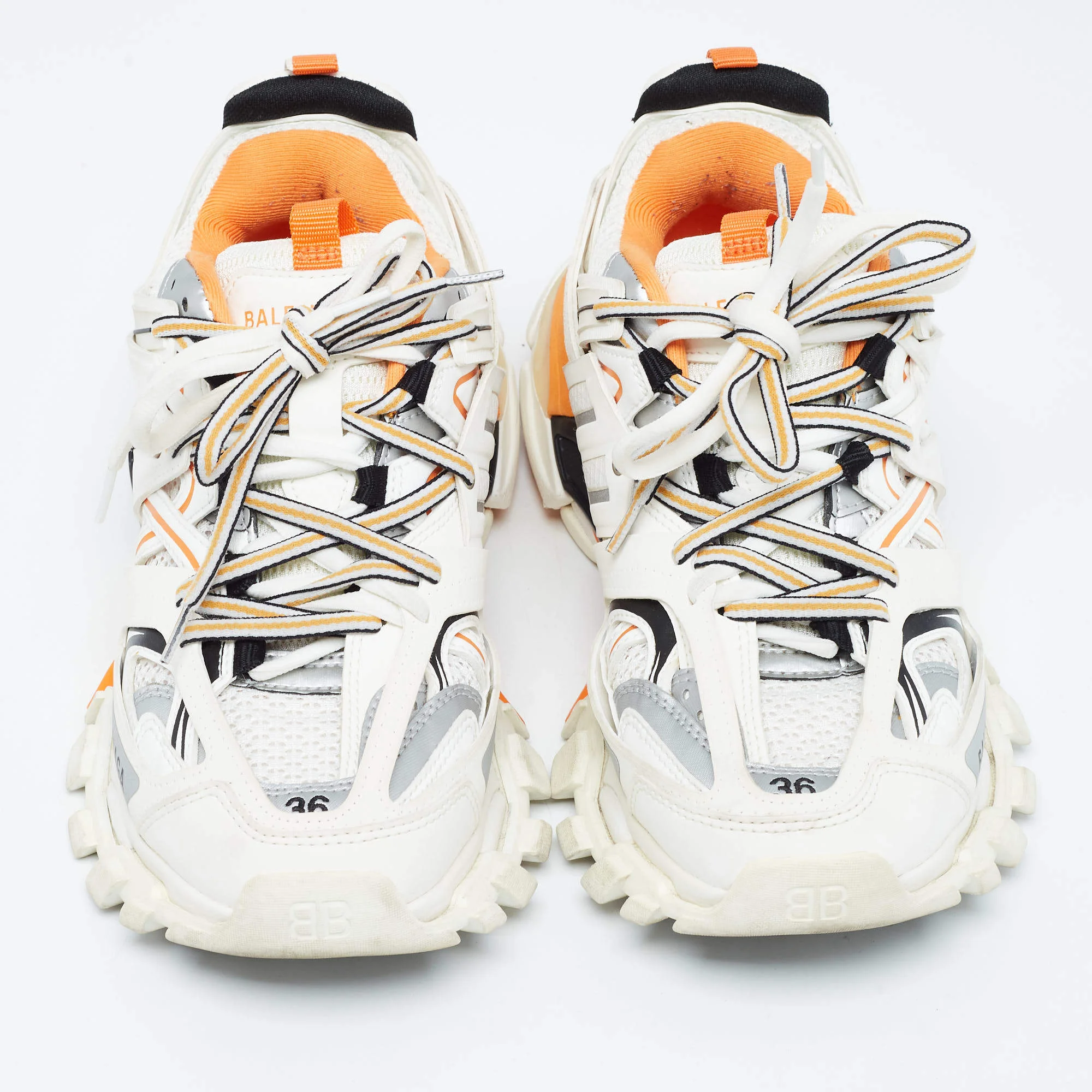 Balenciaga White/Black Track Sneakers - Image 3
