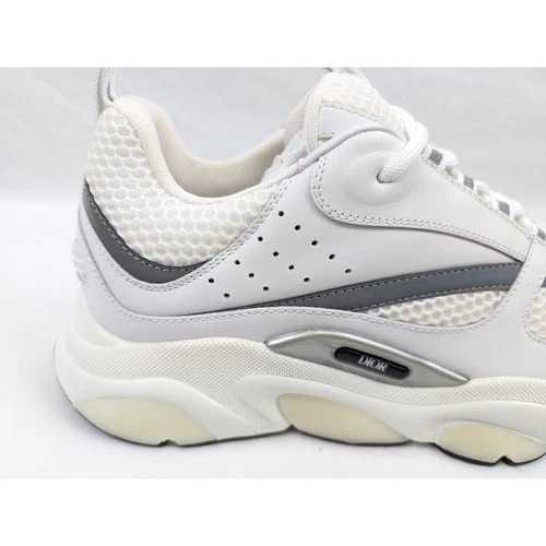 Dior White B22 Low-Top Sneakers - Image 3