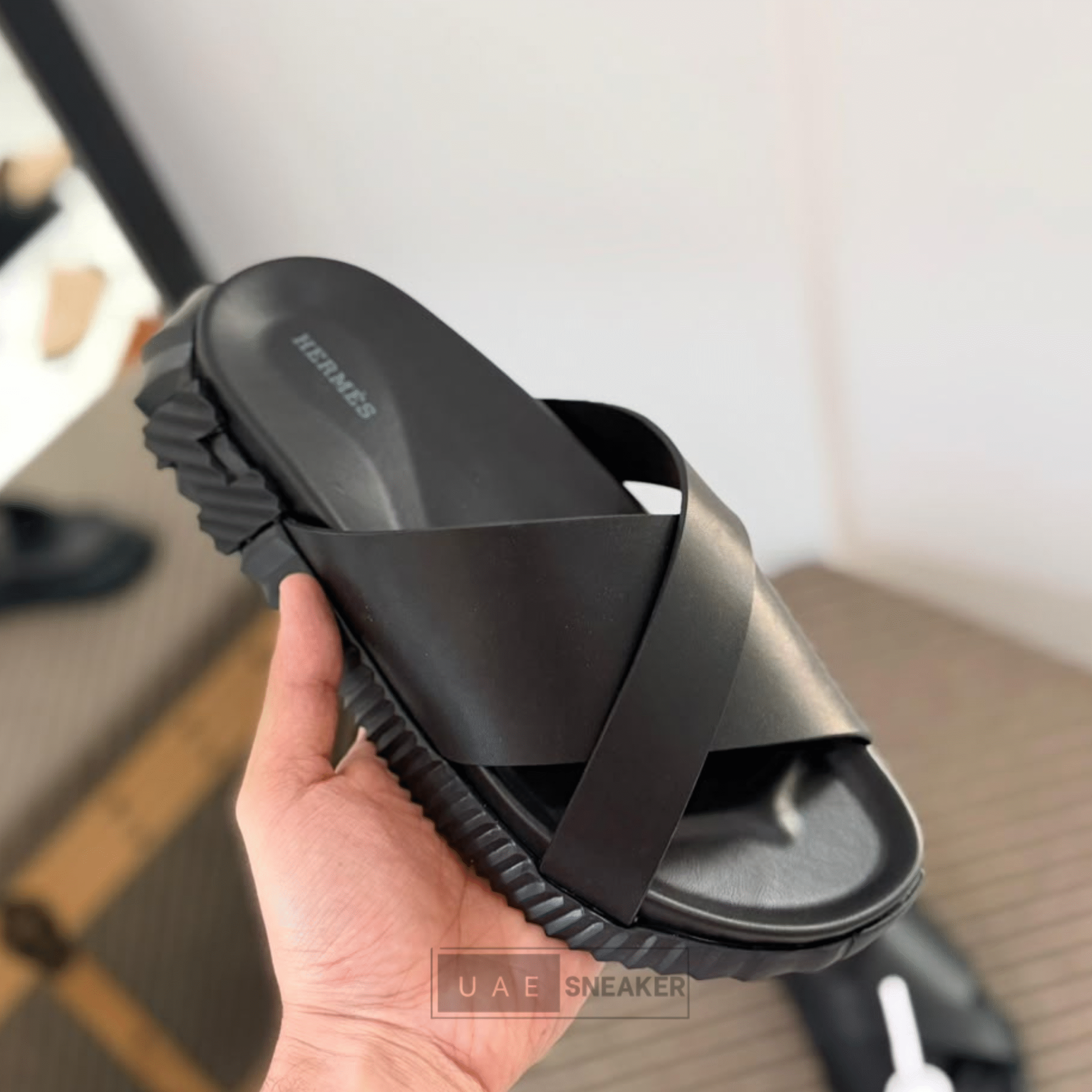 Hermes Infra Sandal Full Black