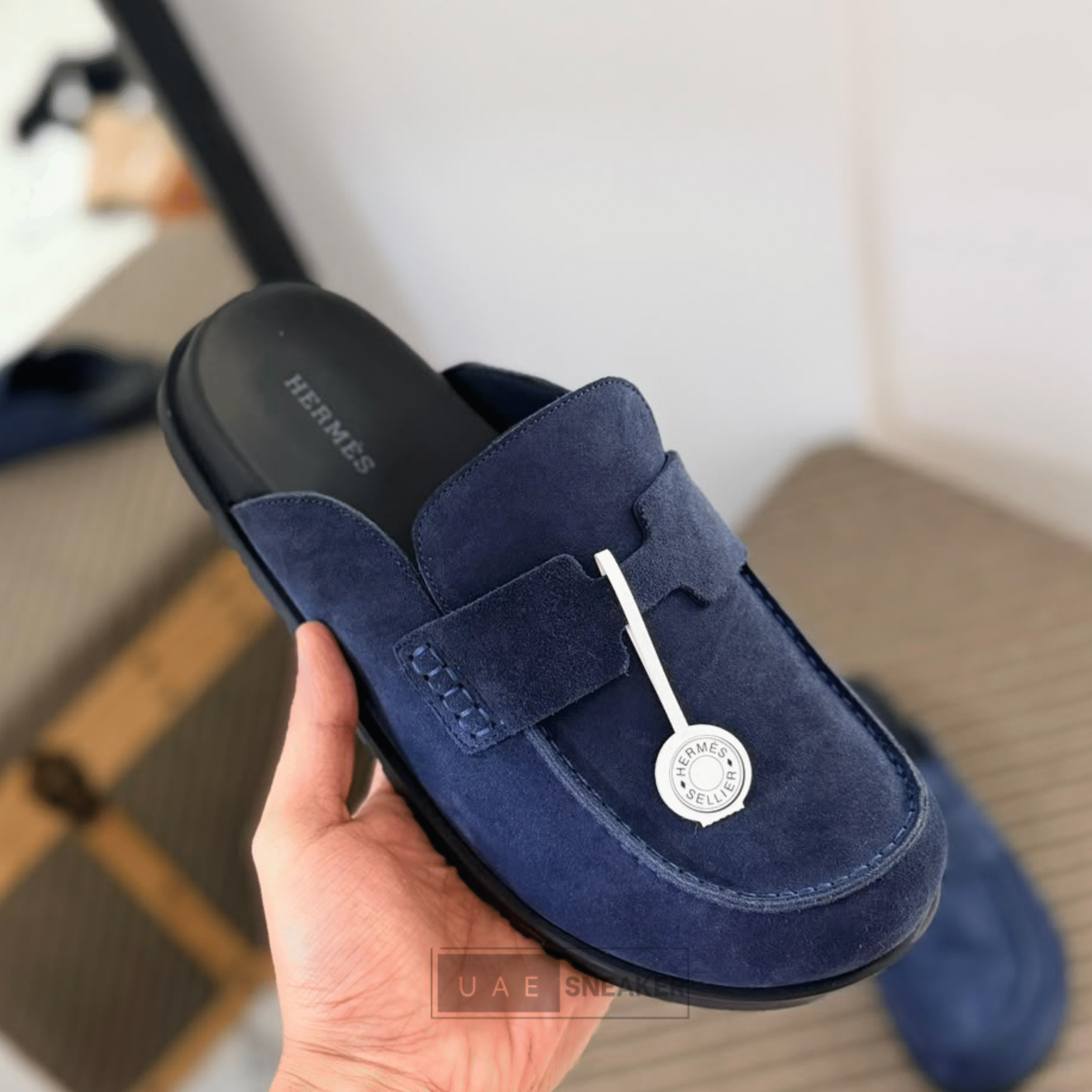 Hermes Go Mule Blue