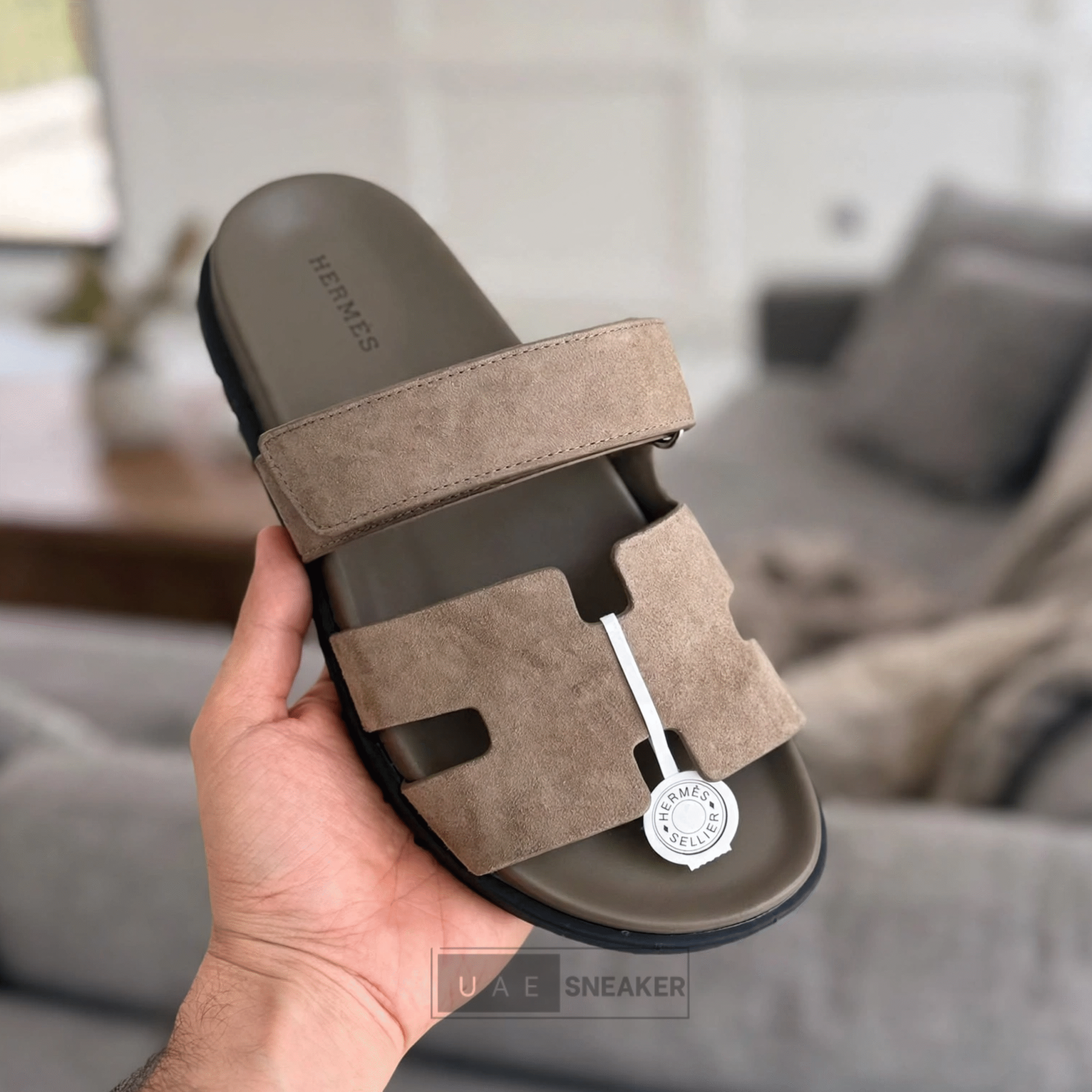Hermes Chypre Sandals Beige