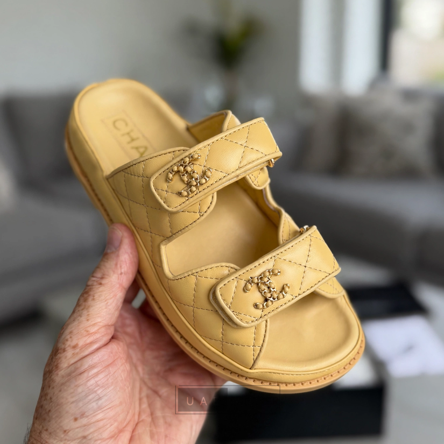 Chanel Dad Sandals Beige