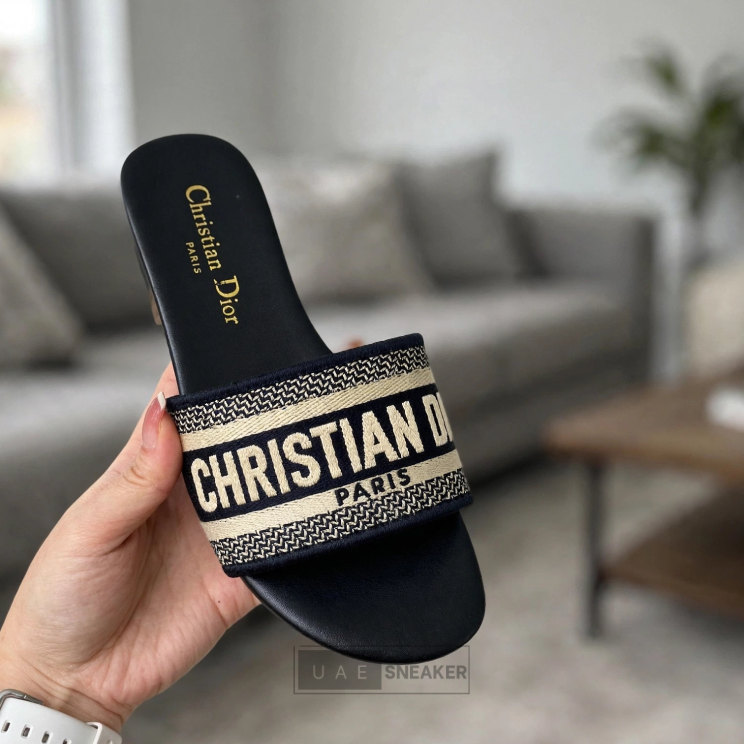 Christian Dior Dway Slides Deep Blue