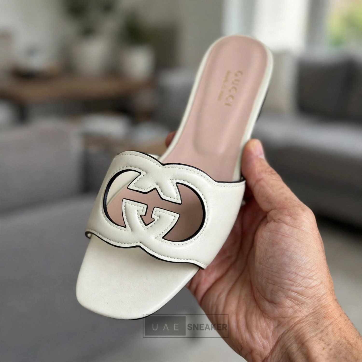 Gucci Women'S Slide Sandal White