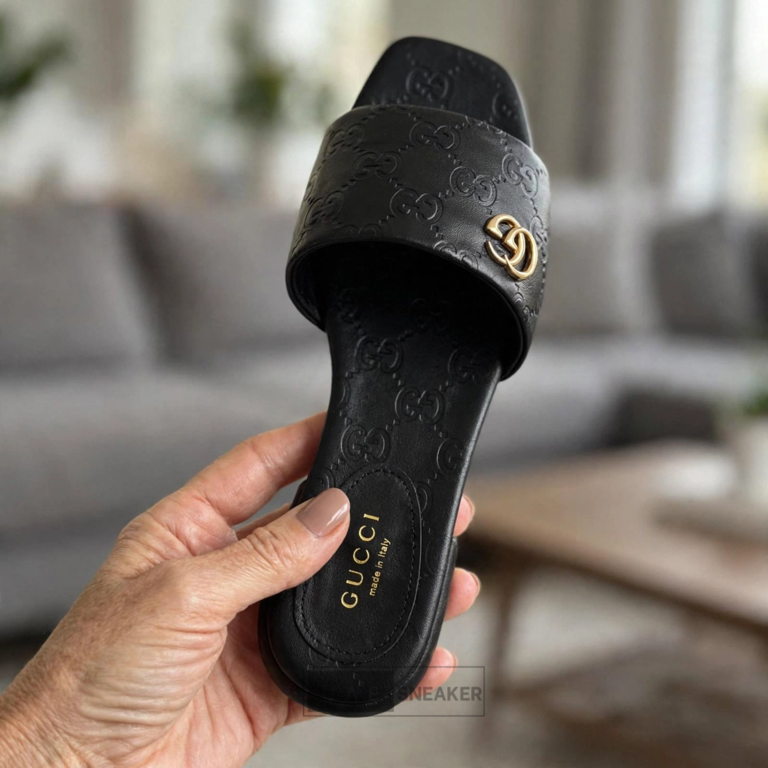 Gucci Double G Sandals Black