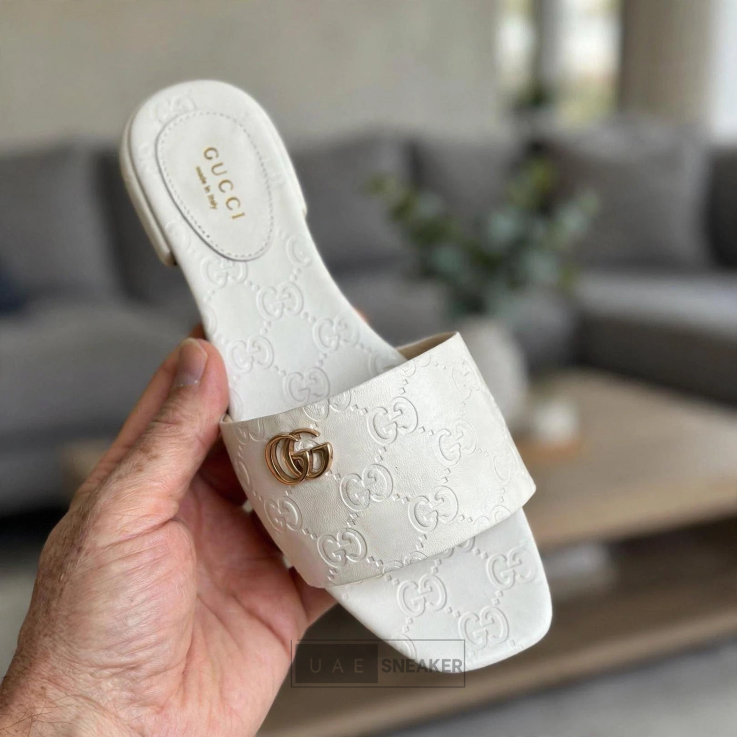 Gucci Double G Sandals White
