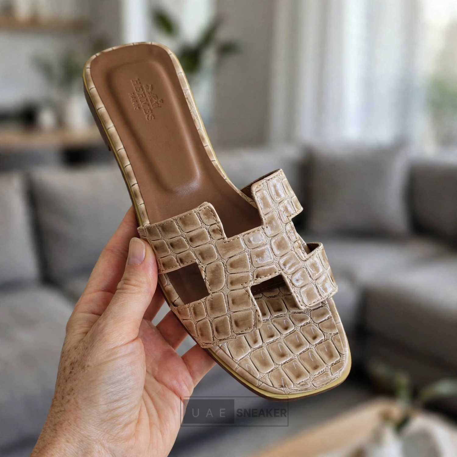 Hermès Oran Sandals Crafted Beige