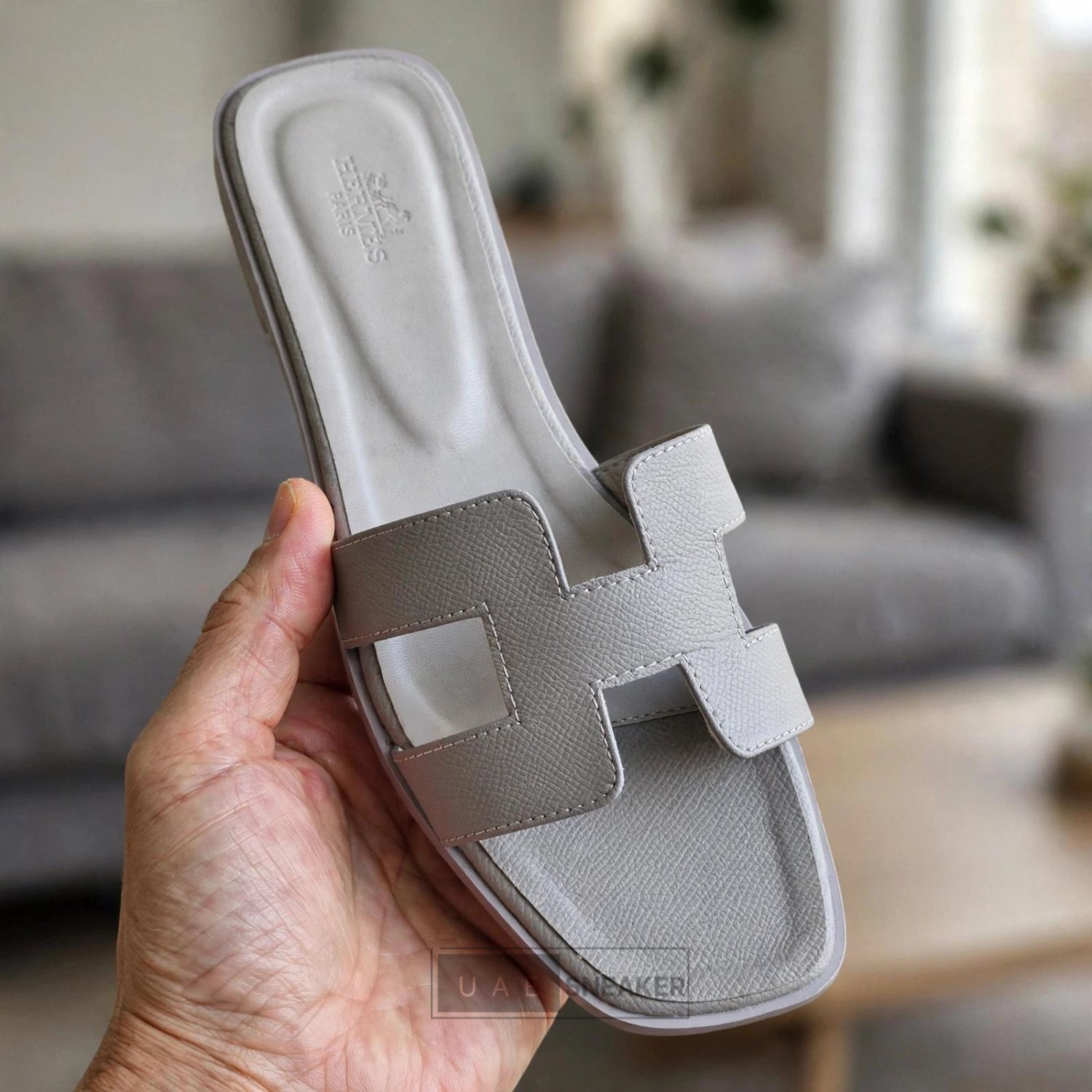 Hermès Oran Sandals Grey