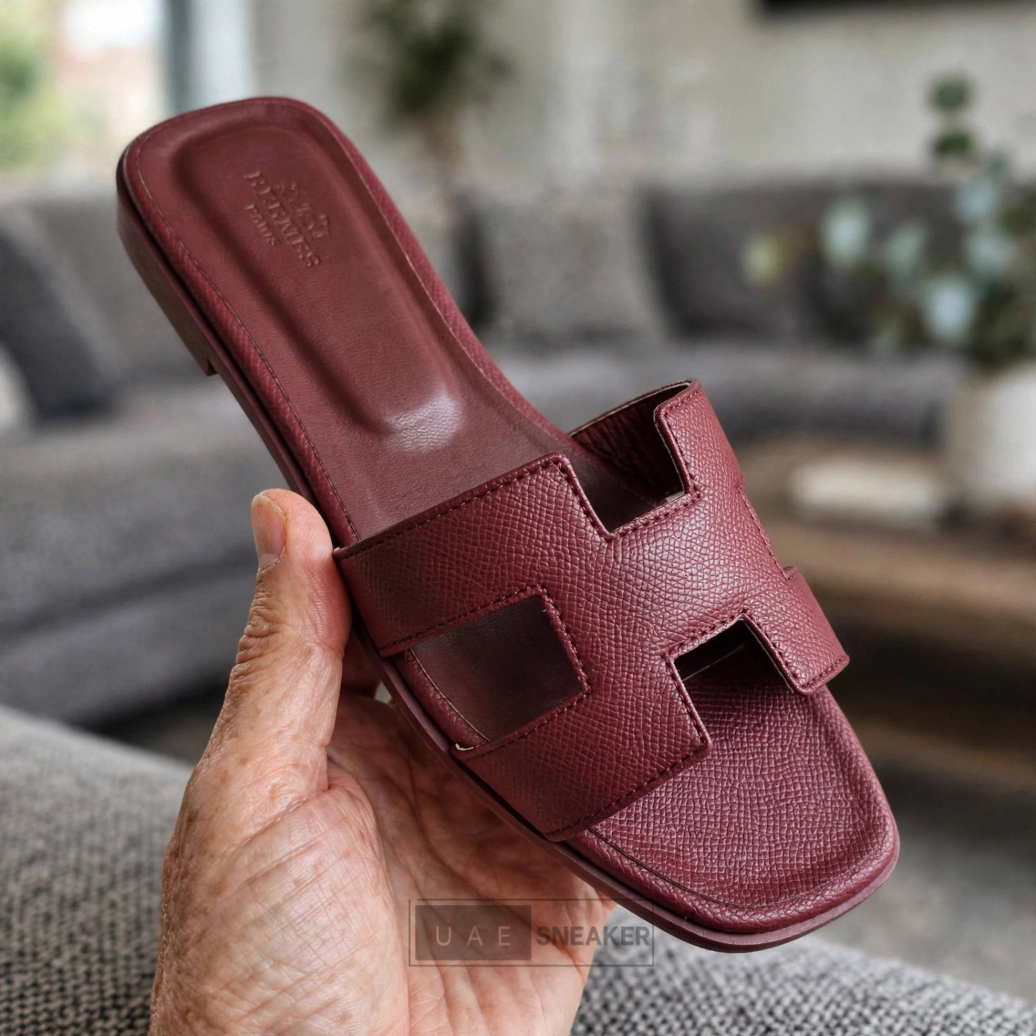 Hermès Oran Sandals Maroon