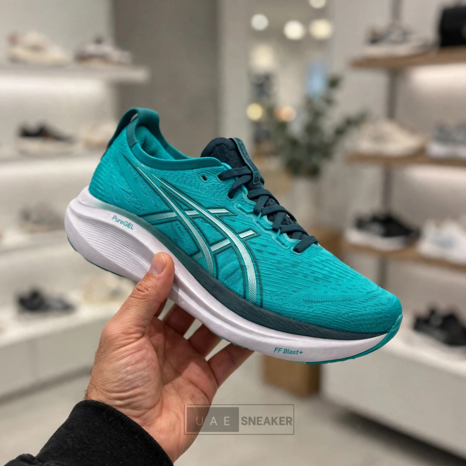 ASICS Gel Nimbus 27 Wave Teal Saxon Green