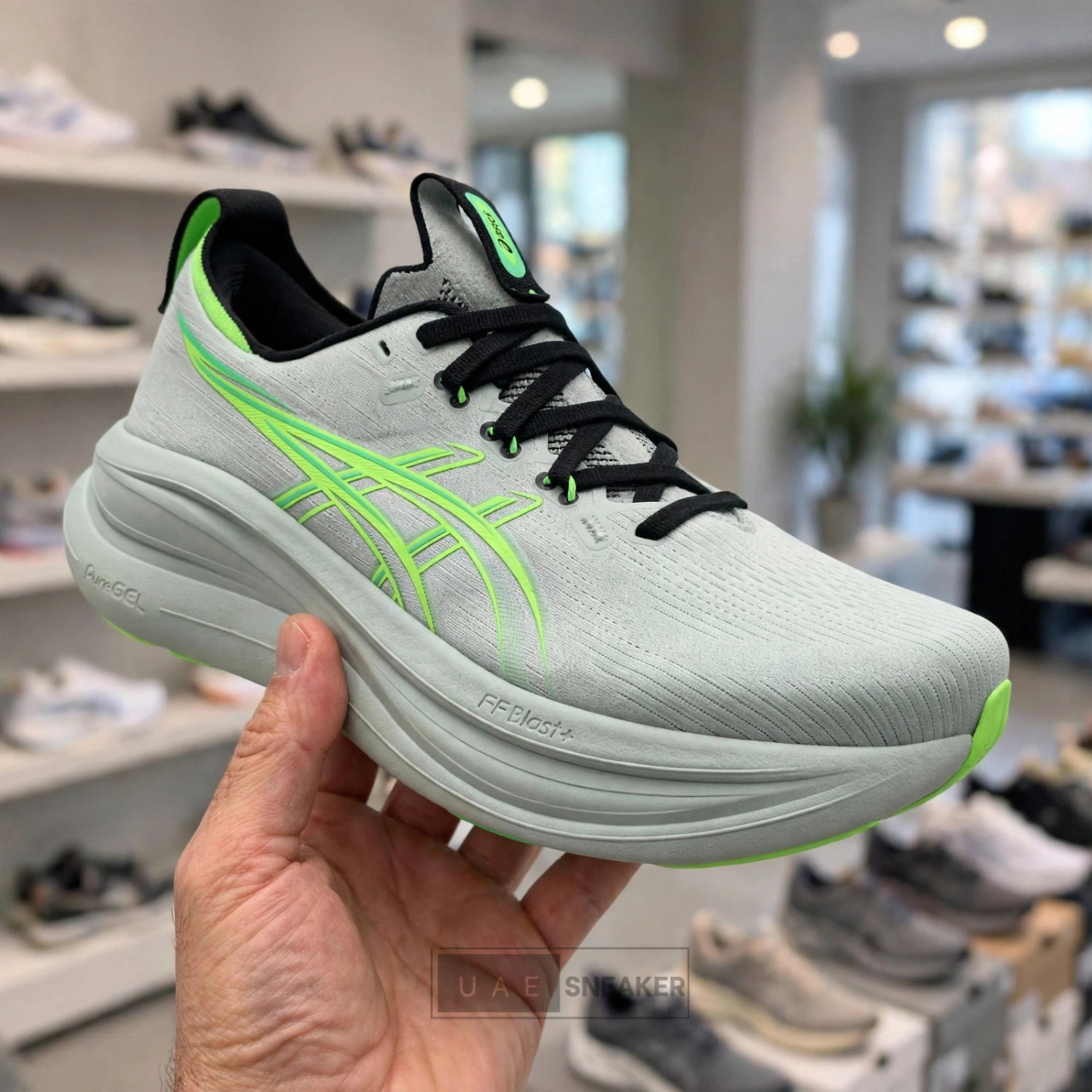 ASICS Gel Nimbus 28 Cold Moss Illuminate Green