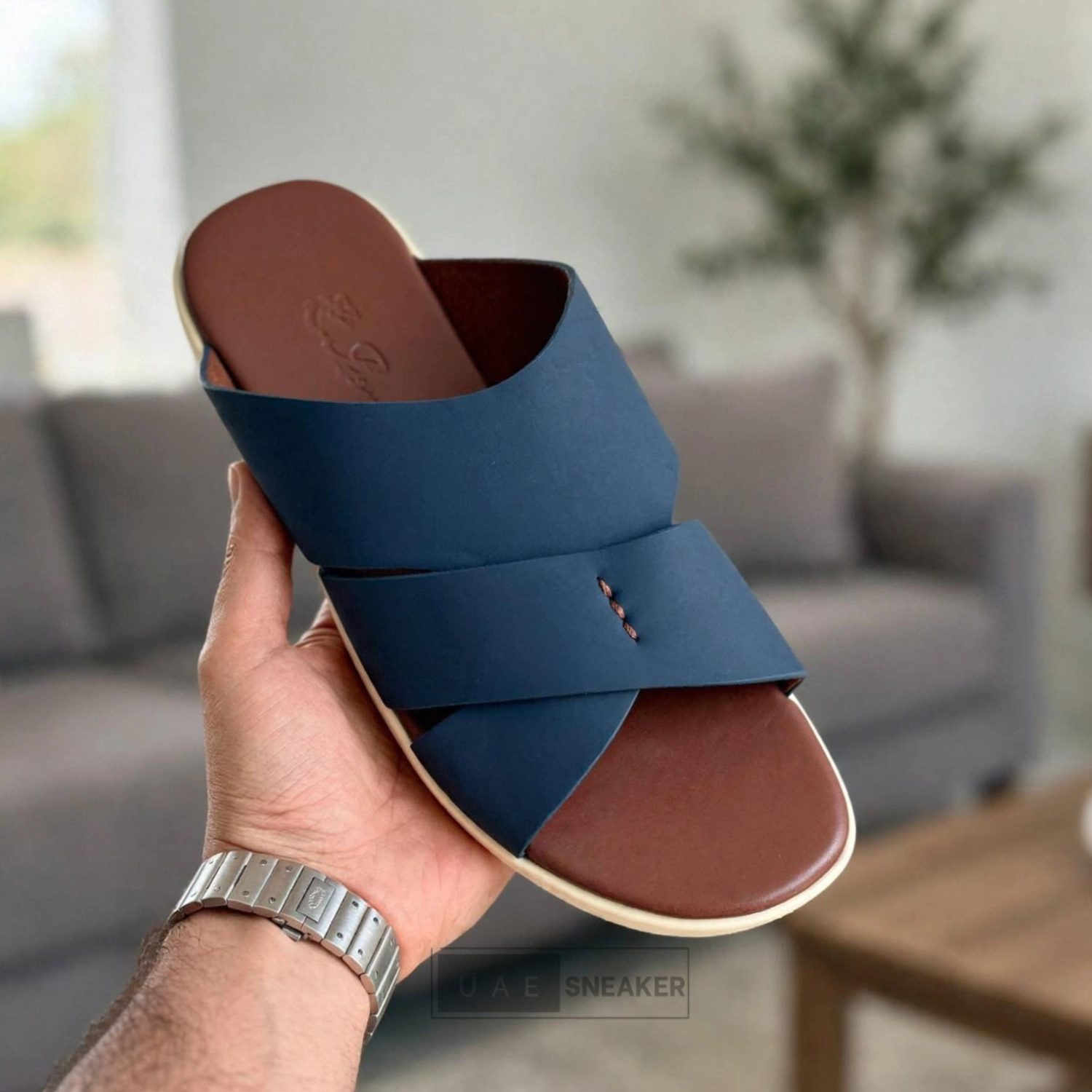 Loro Piana Palm Sandals Blue