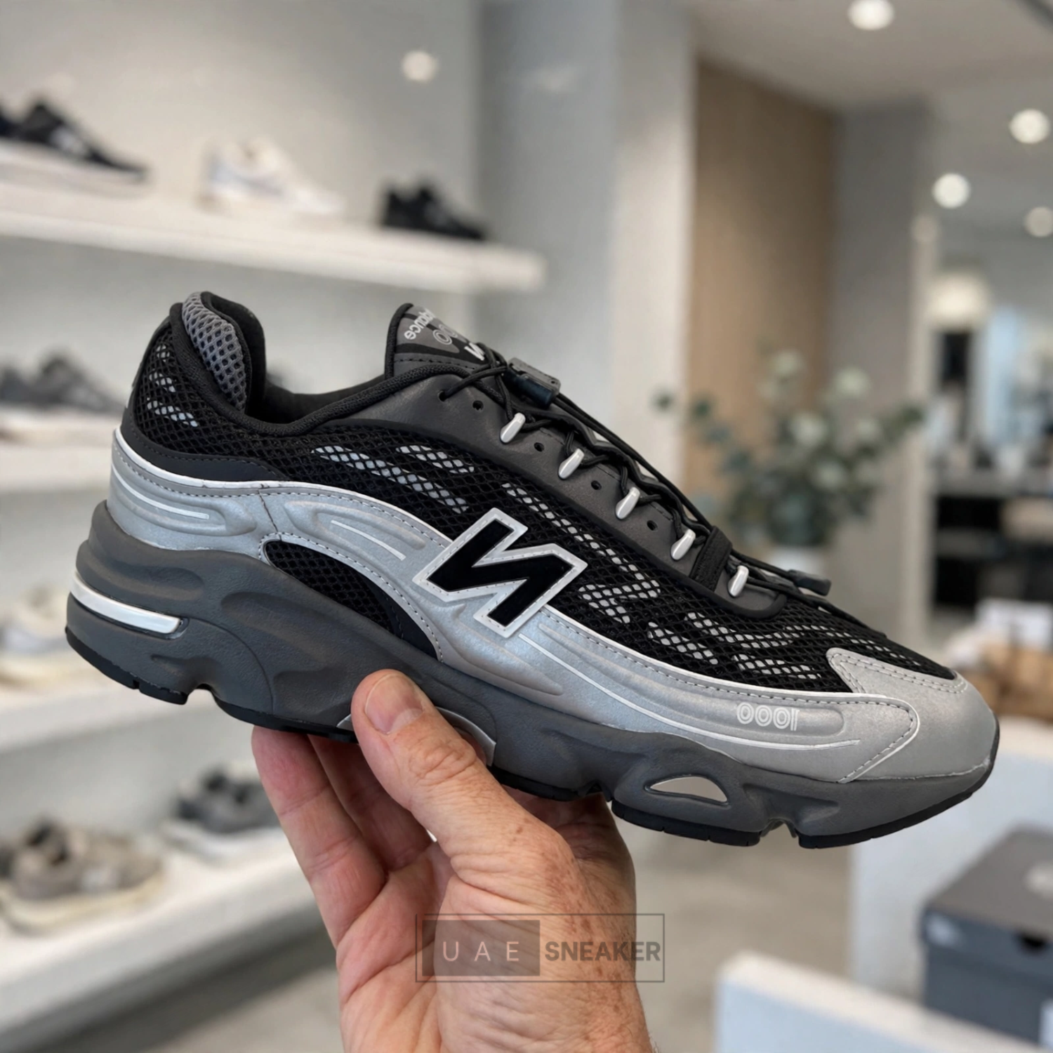 New Balance 1000 Black Silver Metallic
