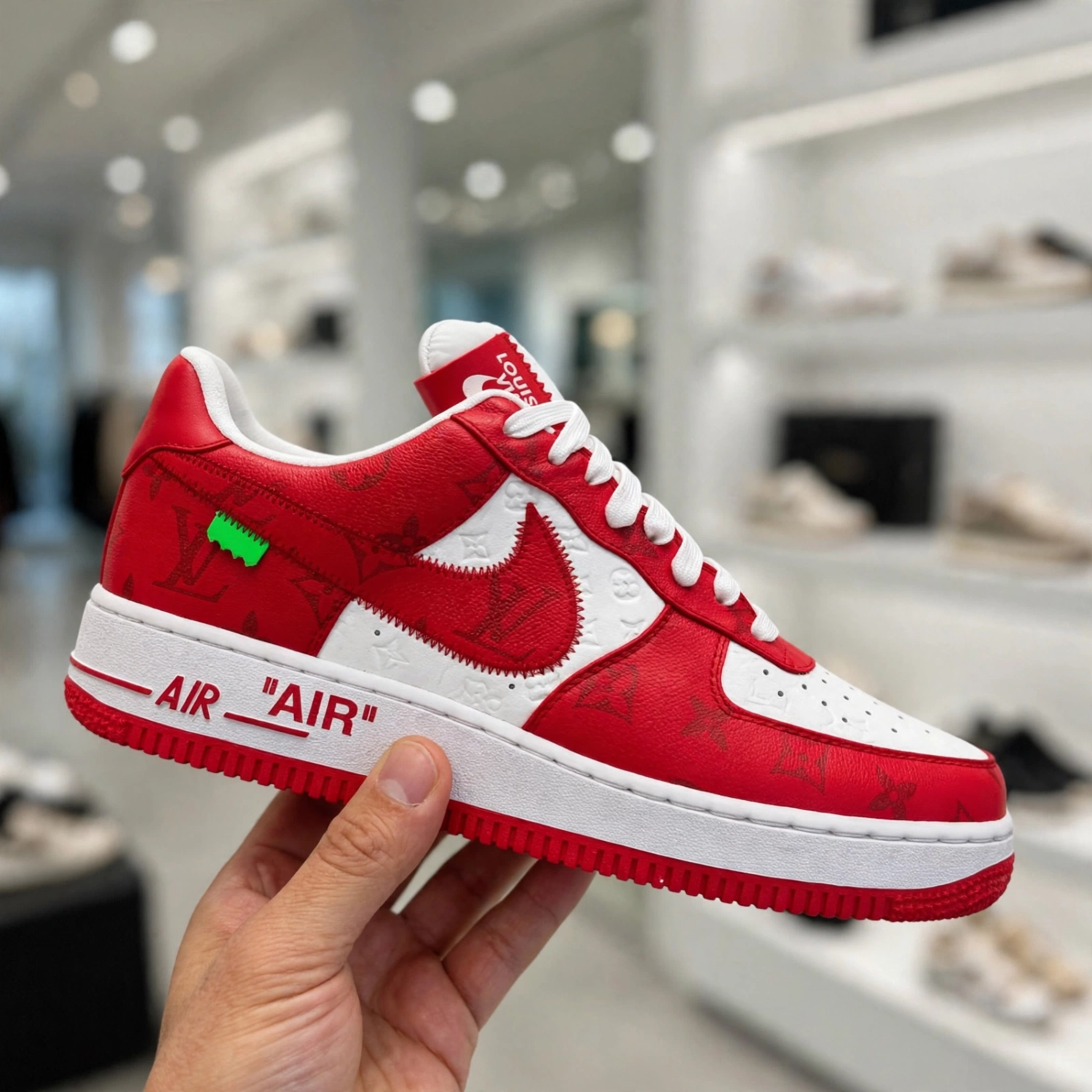 Louis Vuitton x Nike Air Force 1 Low White Red