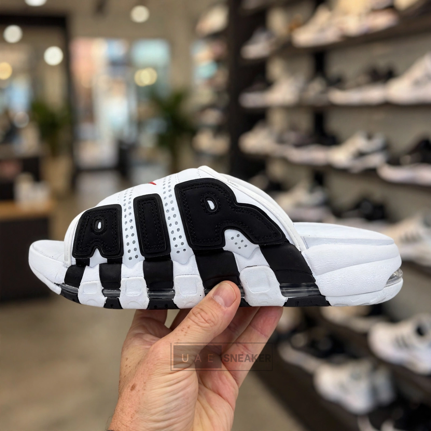 Nike Air More Uptempo Slide White
