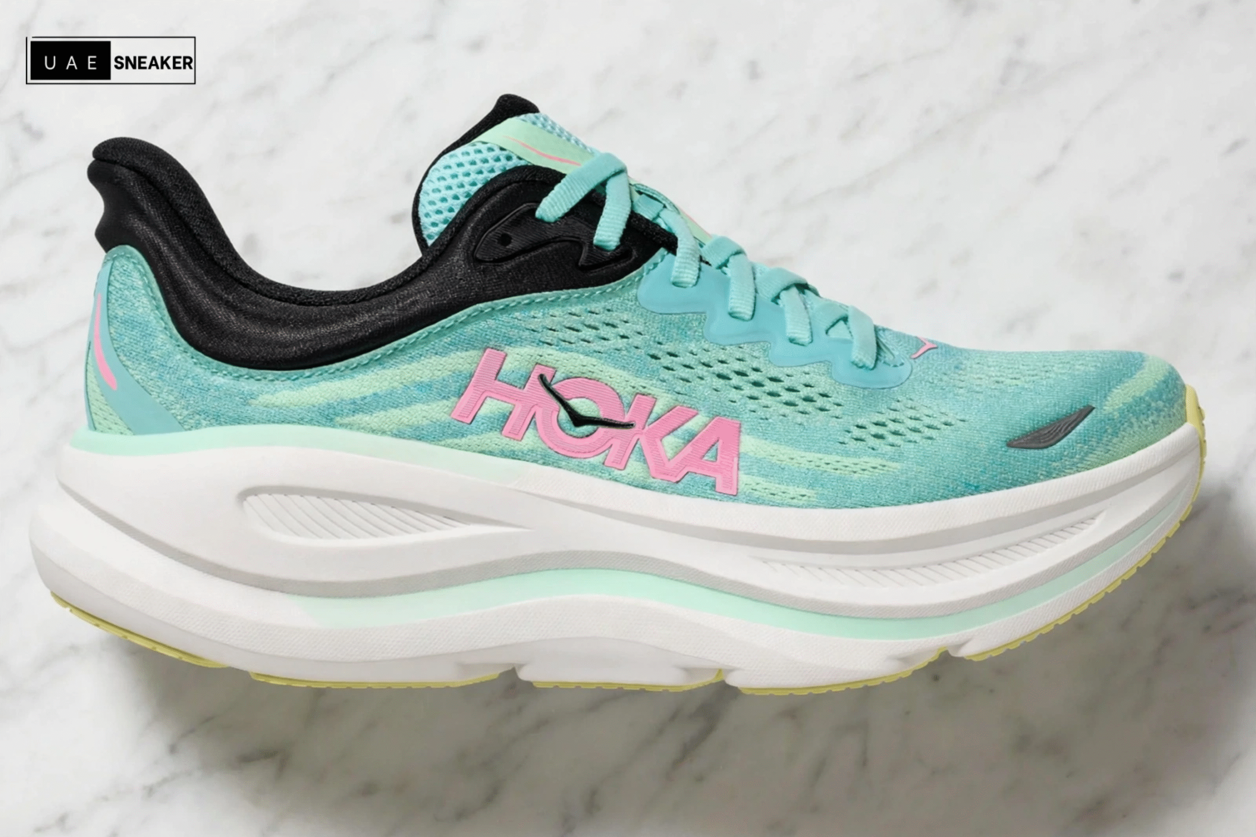 Hoka One One Bondi 9 Blue Spark Mint Fluorite