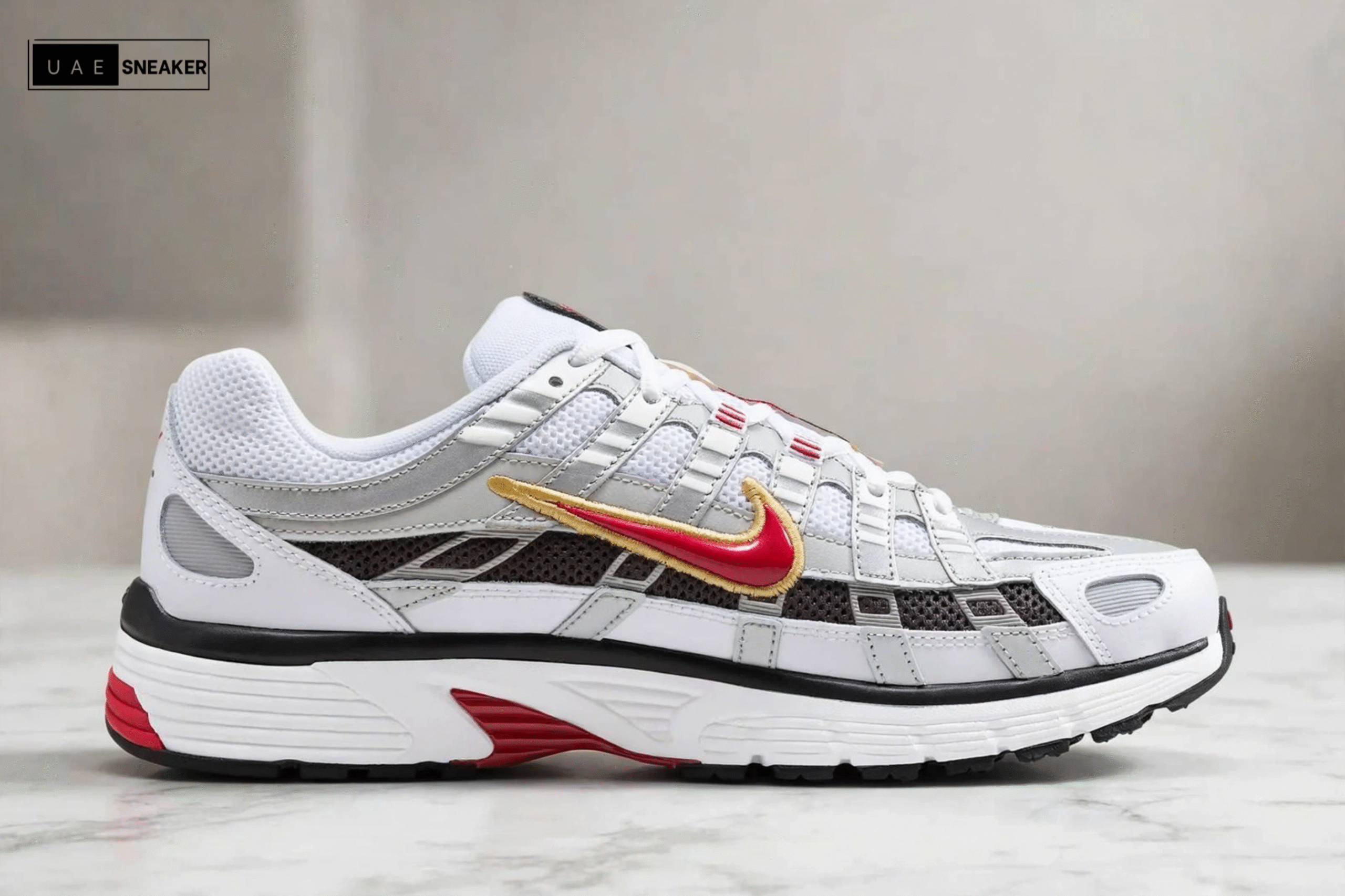 NIKE P-6000 Platinum Varsity Red