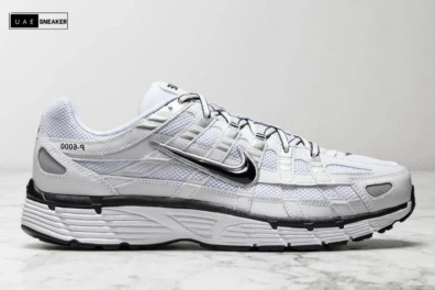 Nike P-6000 White Metallic Silver Black