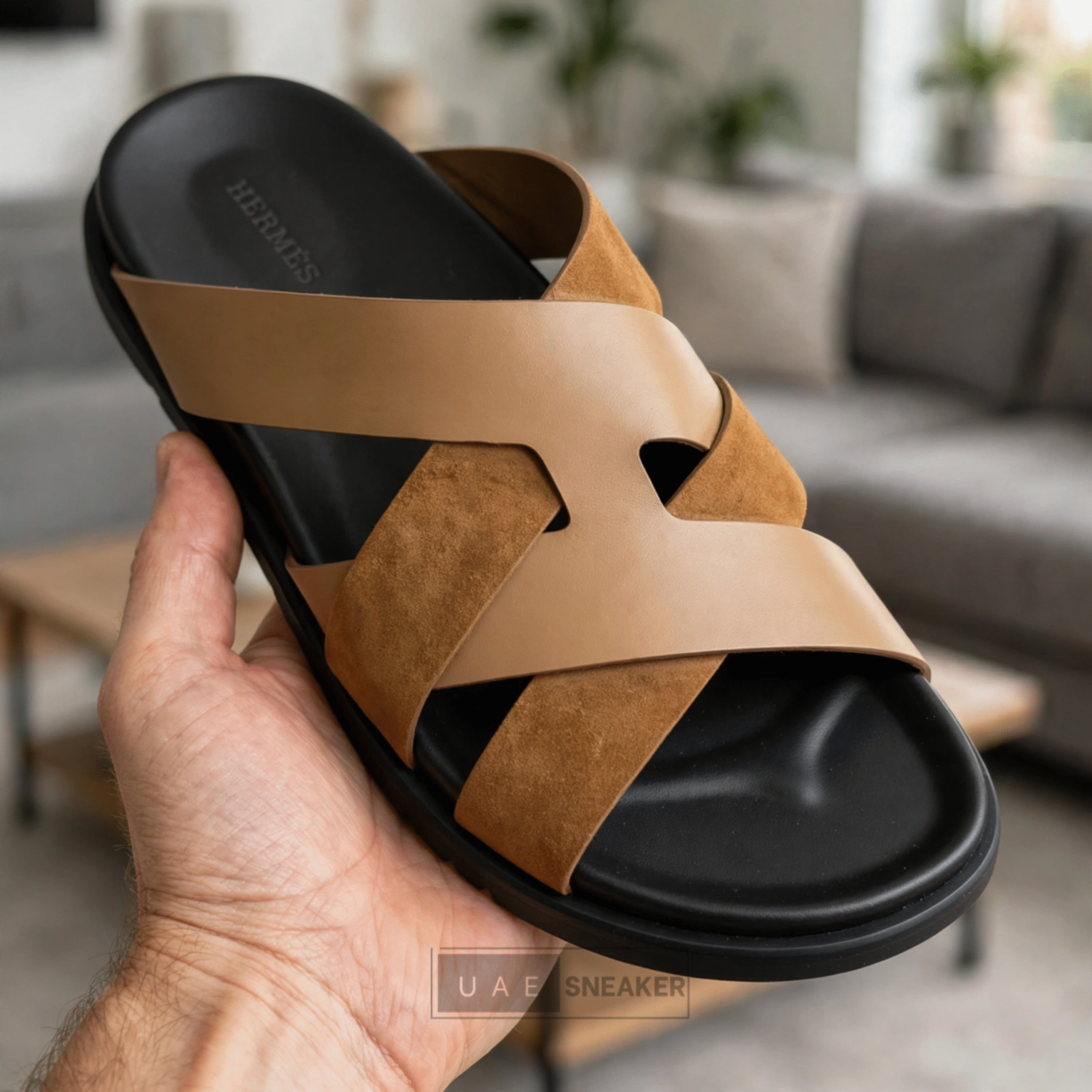Hermes Kazimir Sandal Brown