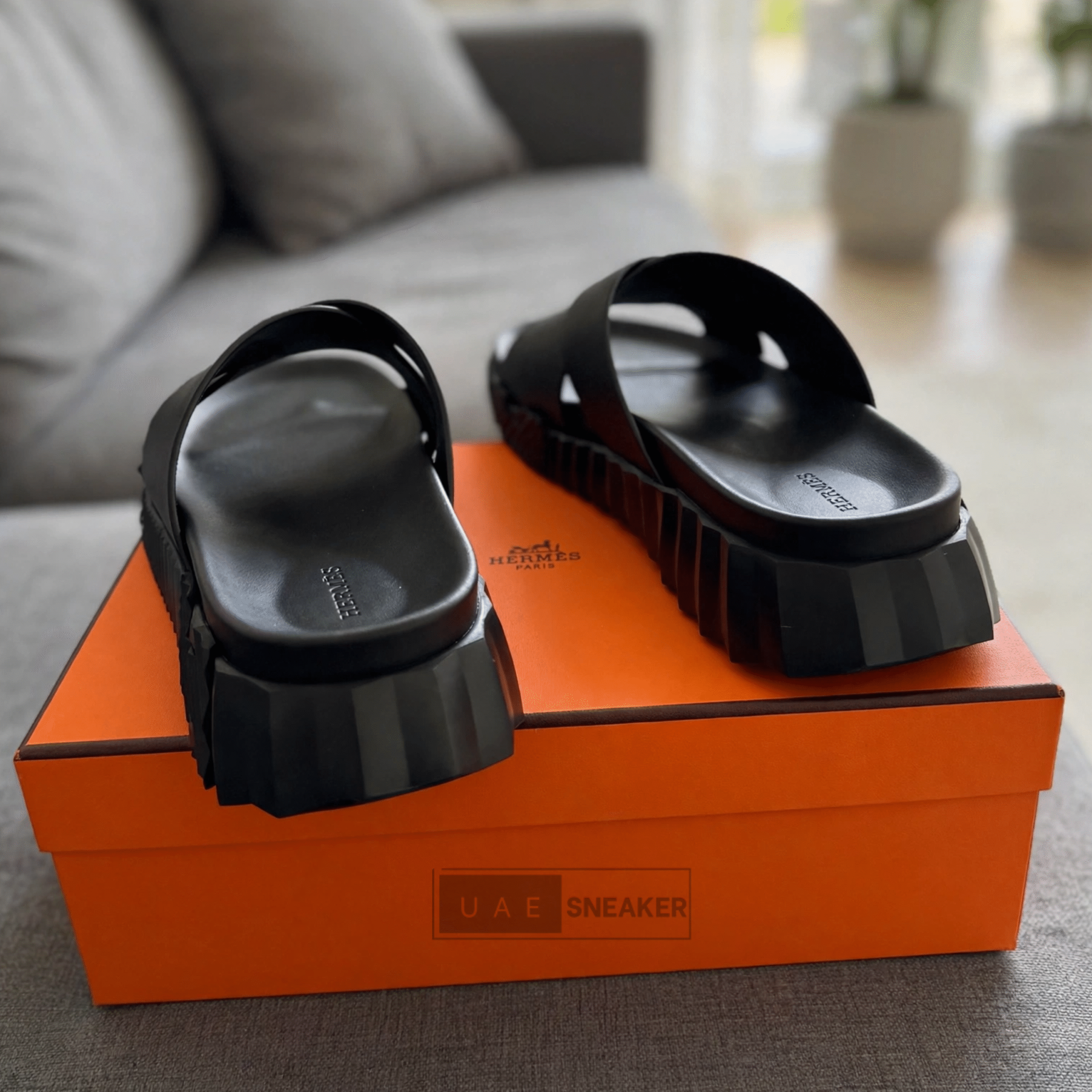 Hermes Infra Sandal Full Black - Image 2