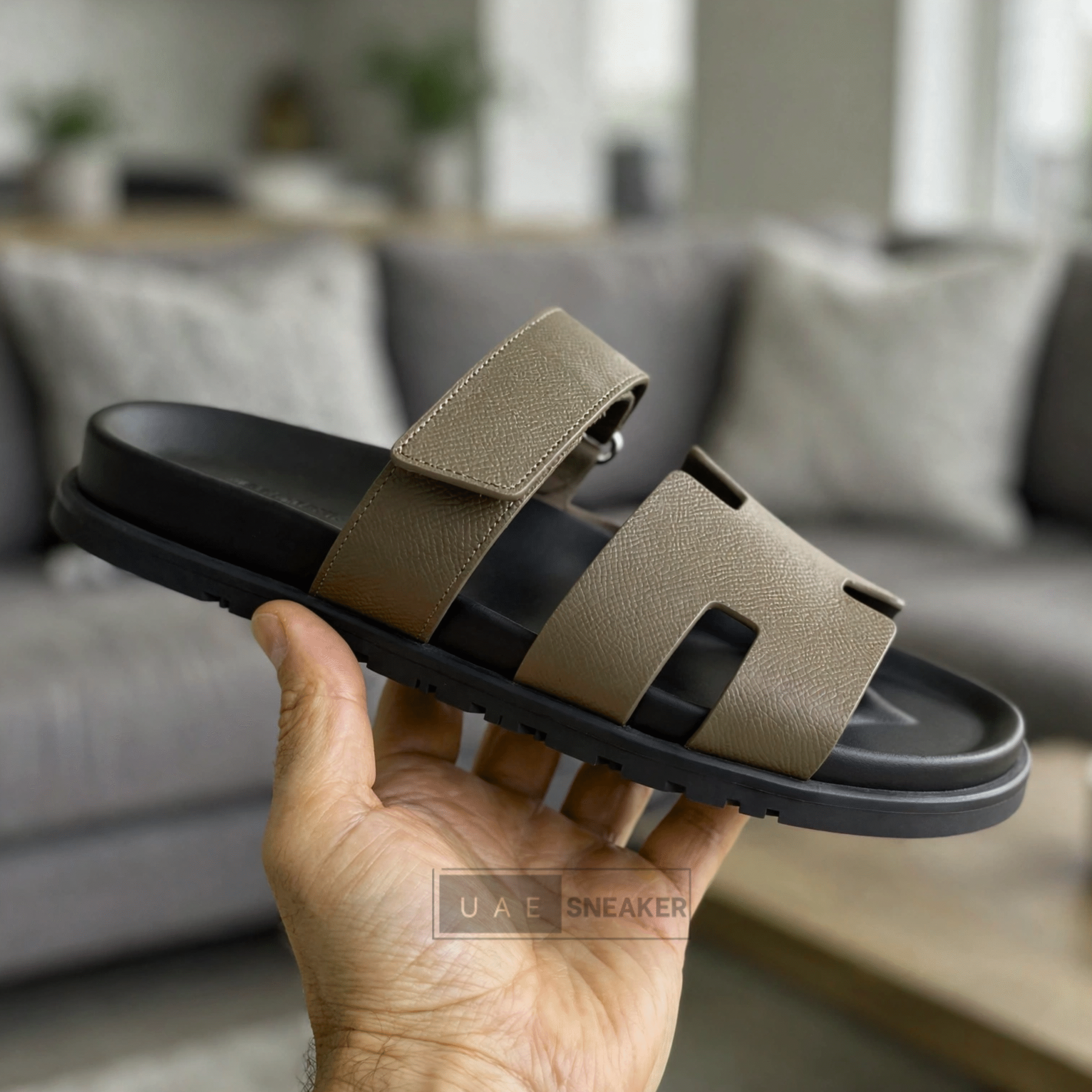 Hermes Chypre Sandals Beige