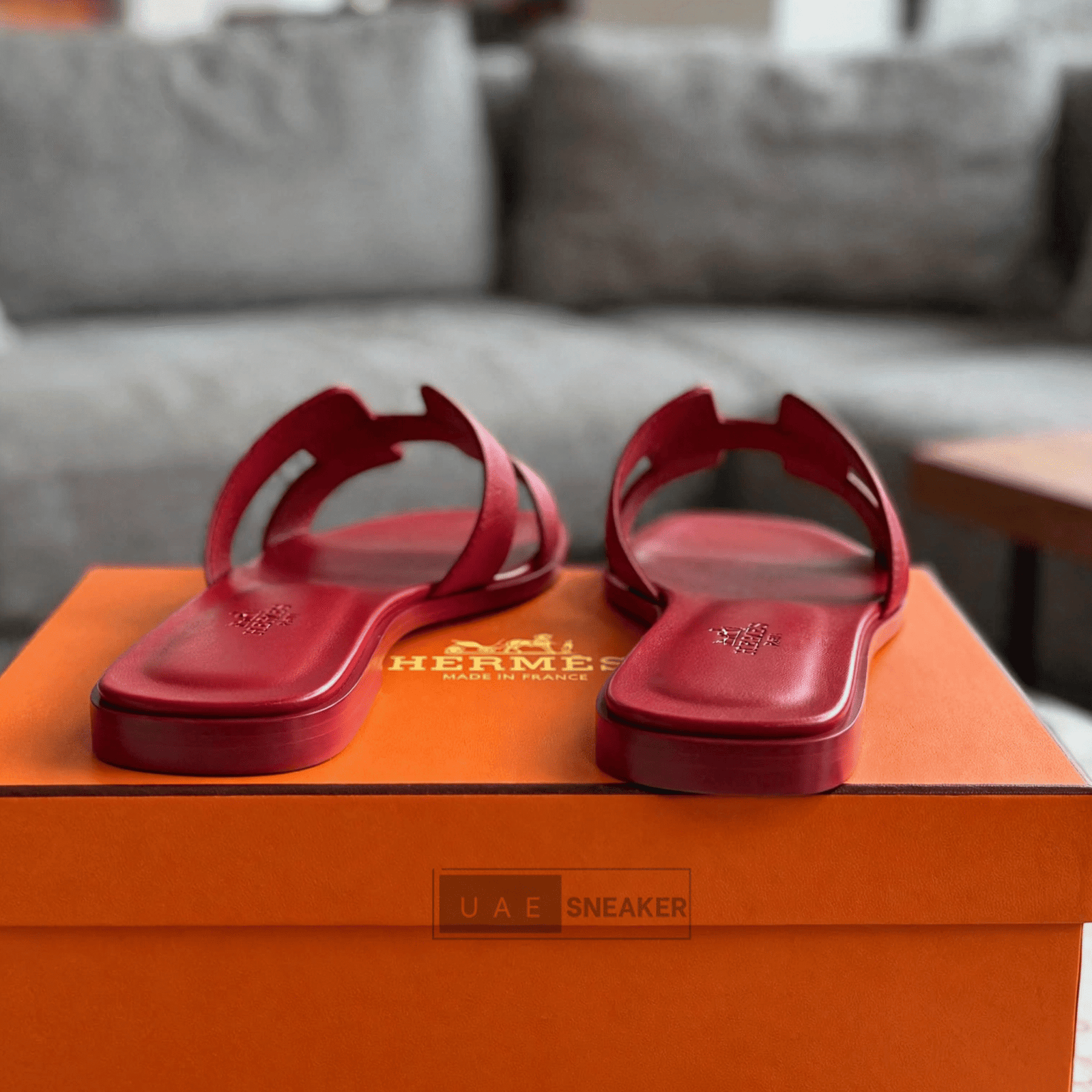 Hermes Oran Sandal Deep Red - Image 2