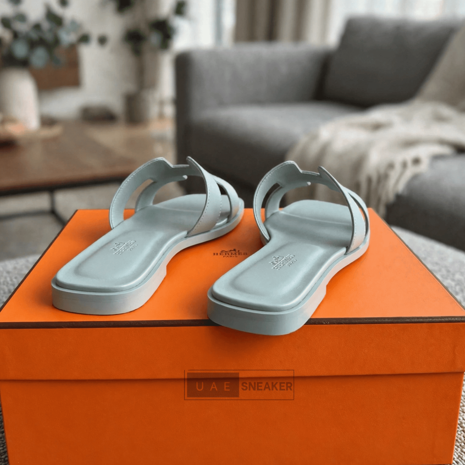 Hermes Oran Sandal Bleu Glacier - Image 2