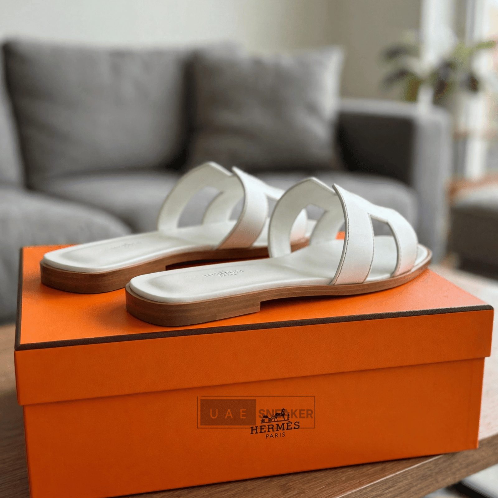 Hermes Oran Sandal White - Image 2