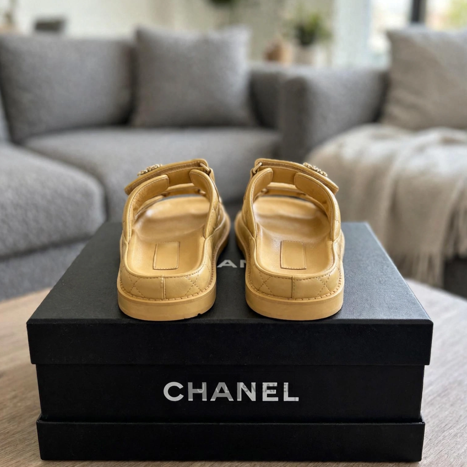 Chanel Dad Sandals Beige - Image 2