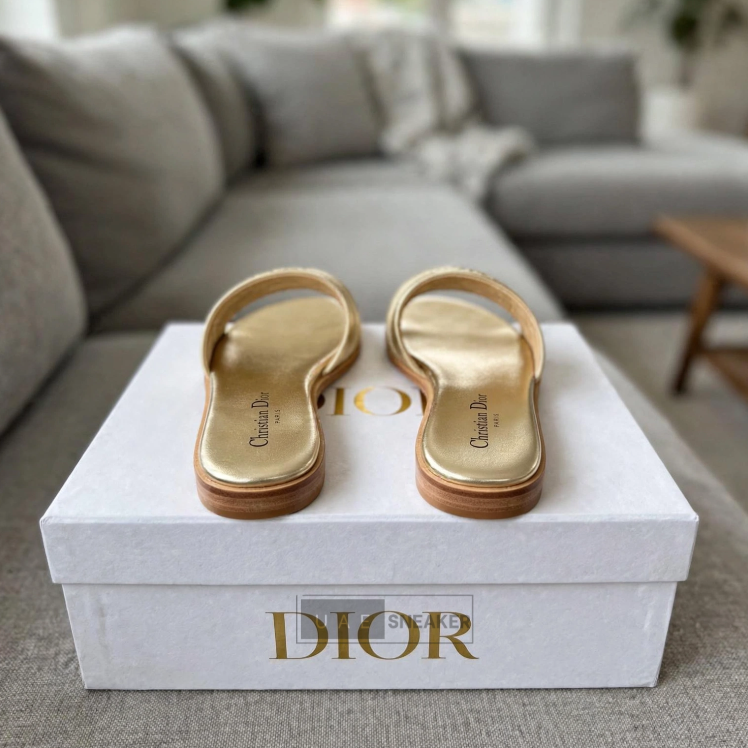 Christian Dior Dway Slides Gold - Image 3
