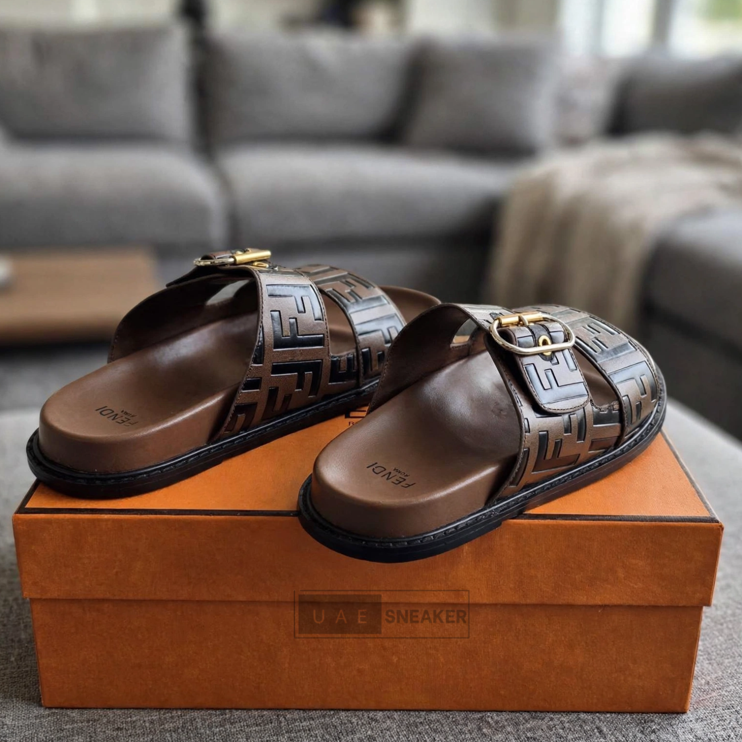 Fendi FF Logo Buckle Slide - Image 3