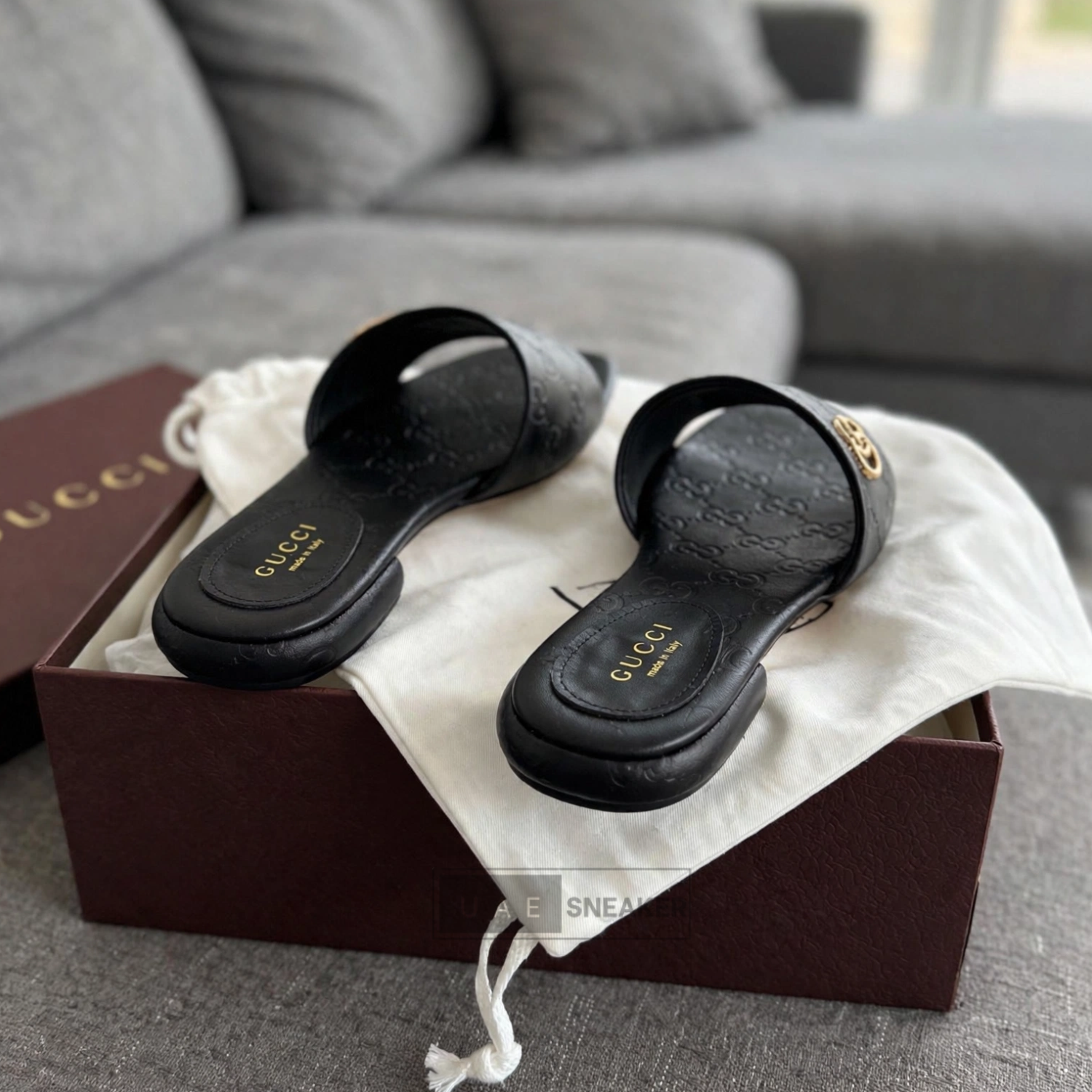 Gucci Double G Sandals Black - Image 2