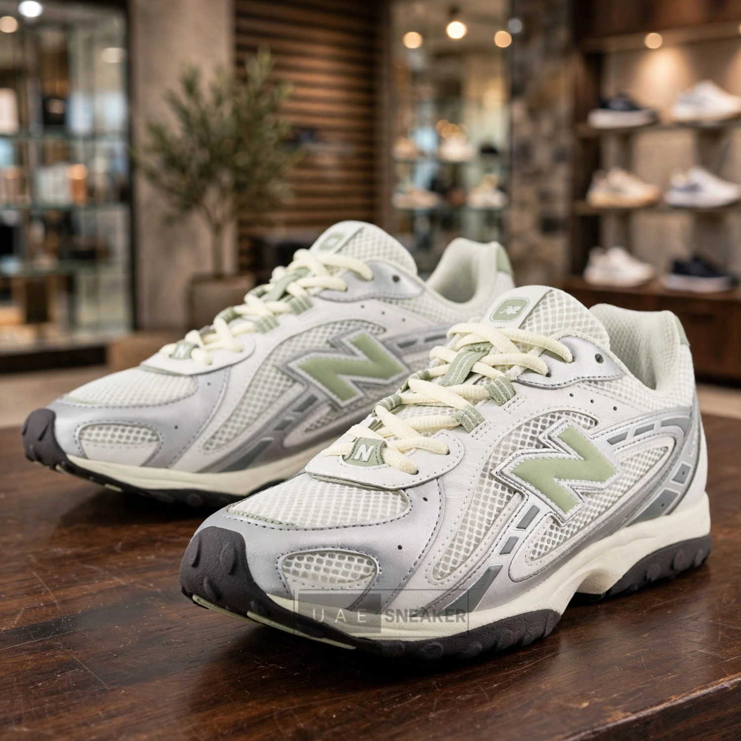 New Balance 204L Silver Metallic Sage Green - Image 2