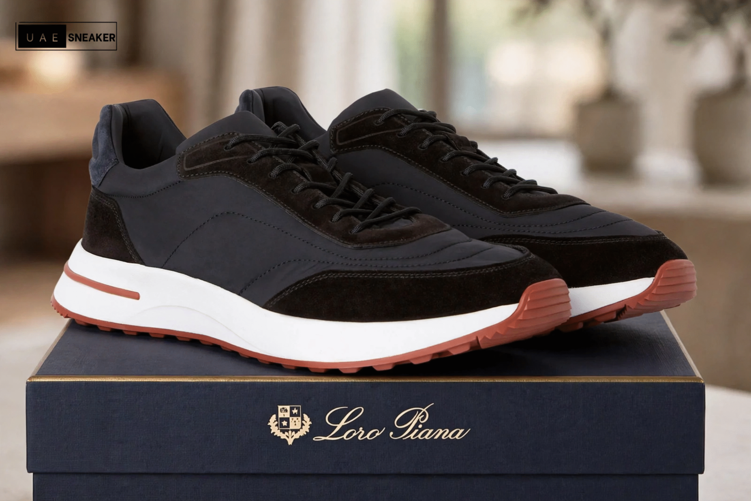 Loro Piana Week End Walk Black Sneaker - Image 2