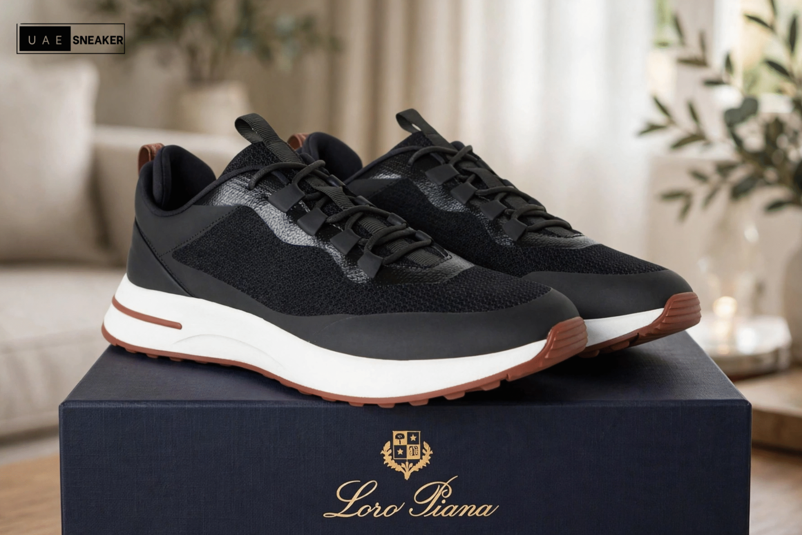Loro Piana Week End Walk Microfibre Men Black Sneaker - Image 2