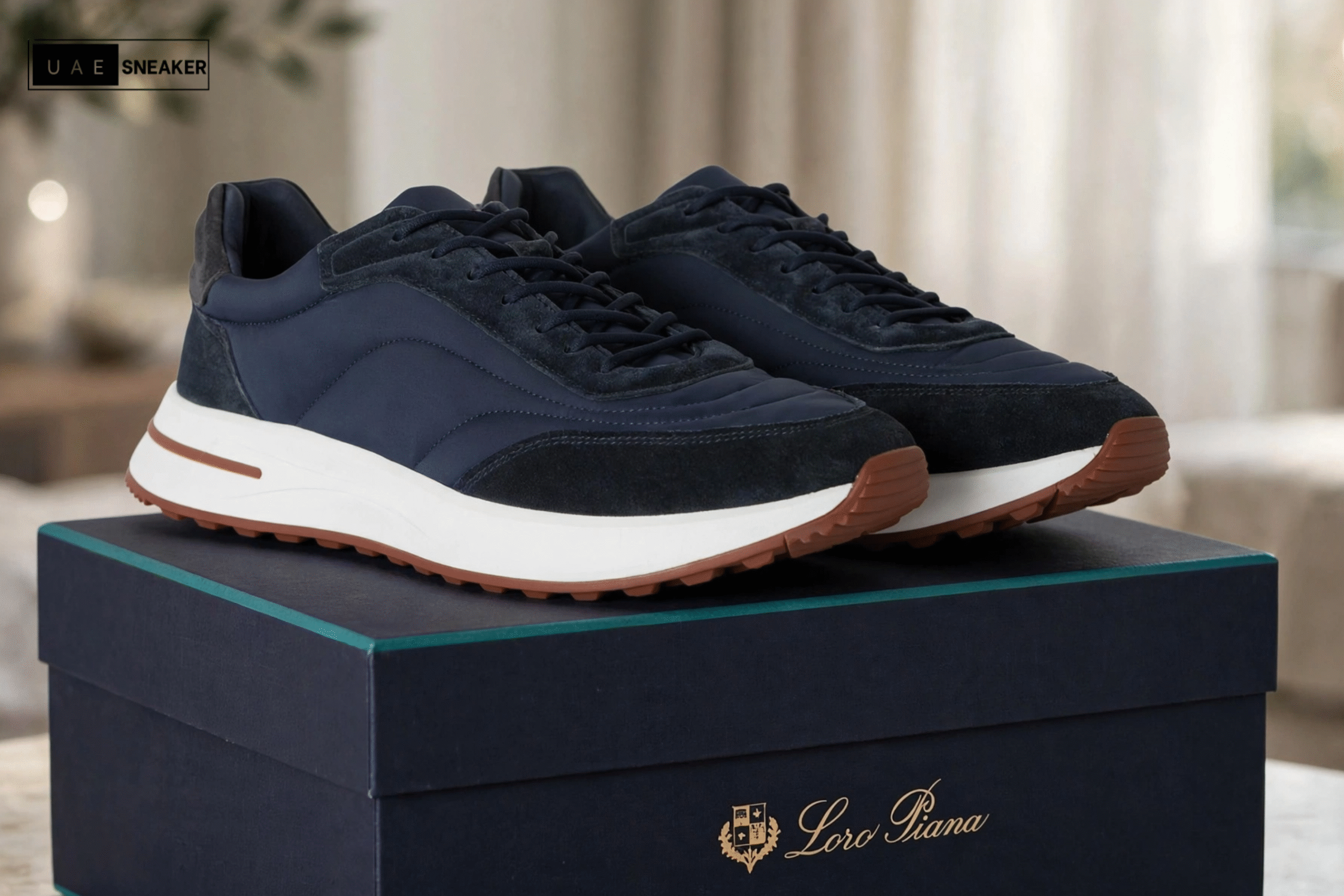 Loro Piana Week End Walk Navy Sneaker - Image 2