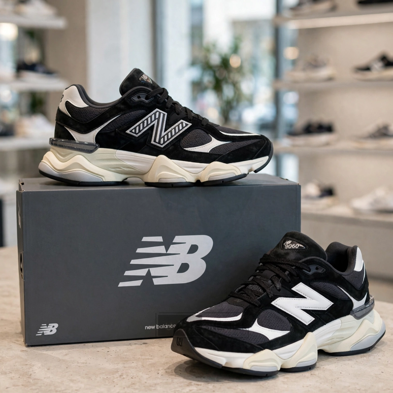 New Balance 9060 Black White - Image 2