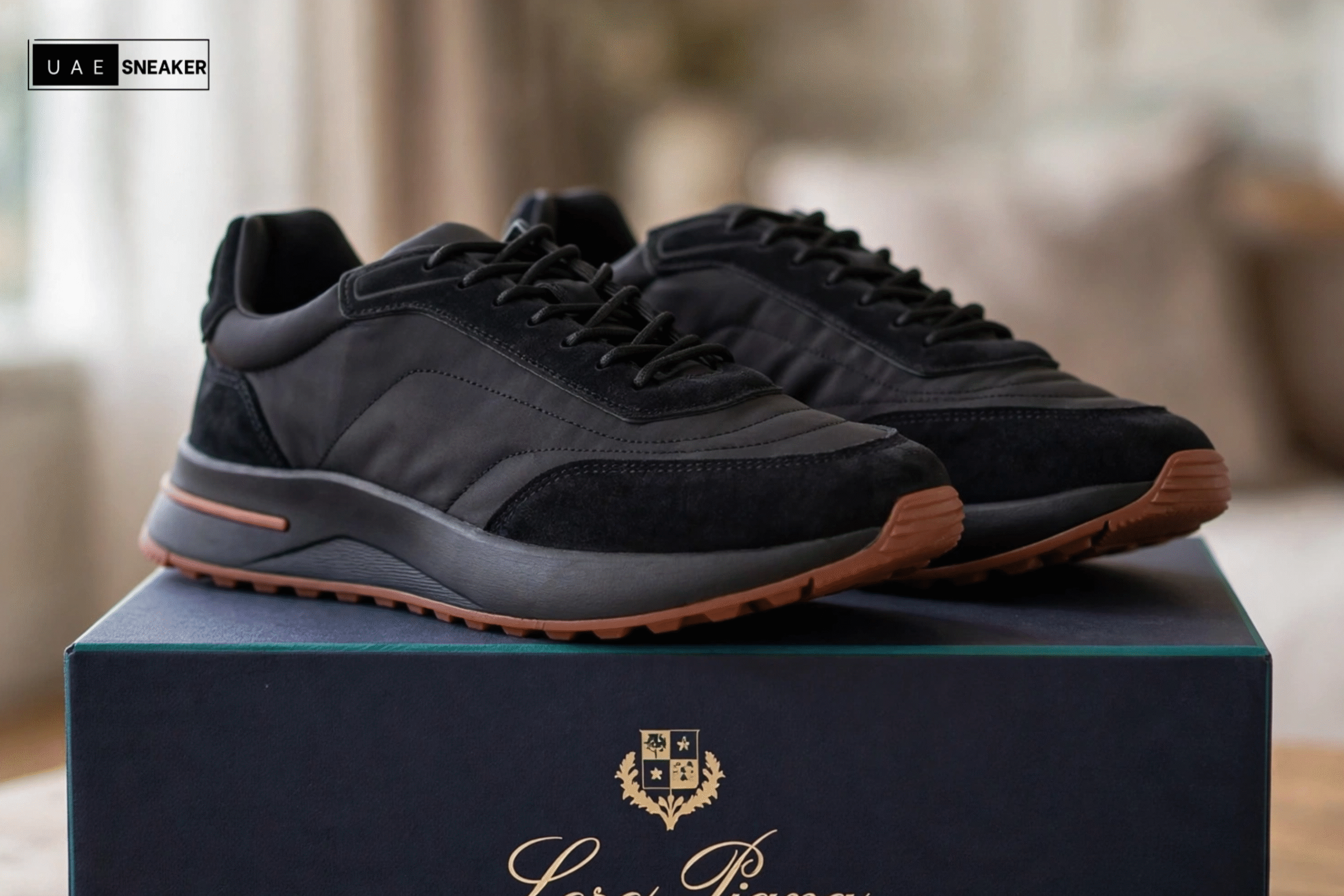 Loro Piana Week End Walk Triple Black Sneaker - Image 2