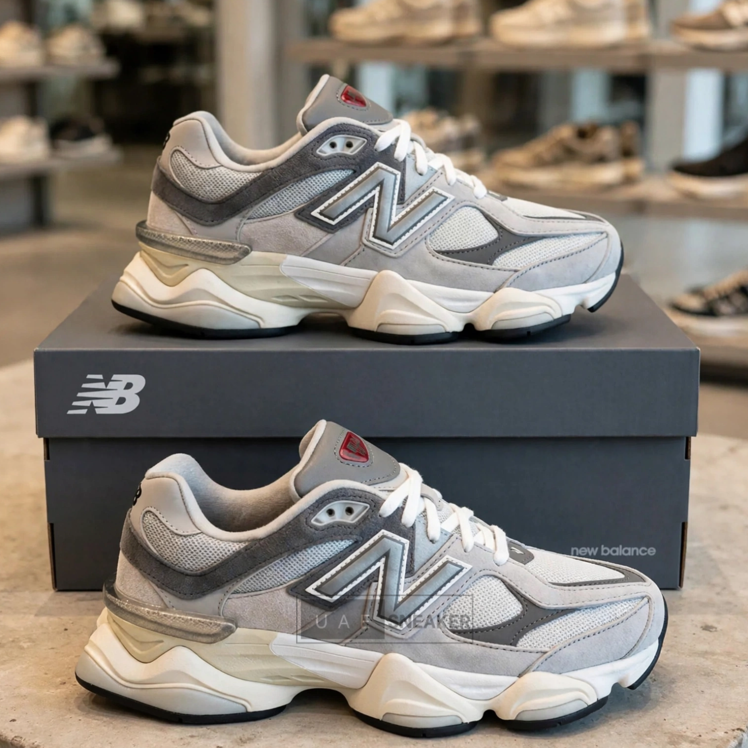 New Balance 9060 Rain Cloud Grey - Image 2