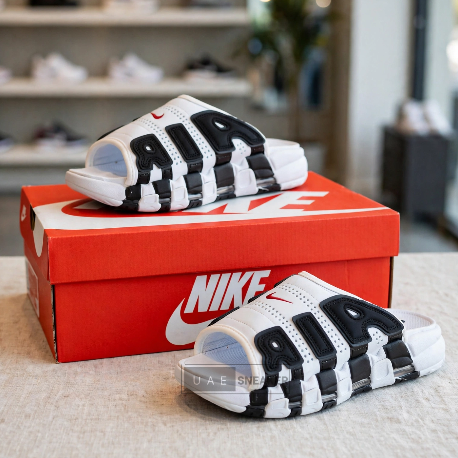 Nike Air More Uptempo Slide White - Image 2
