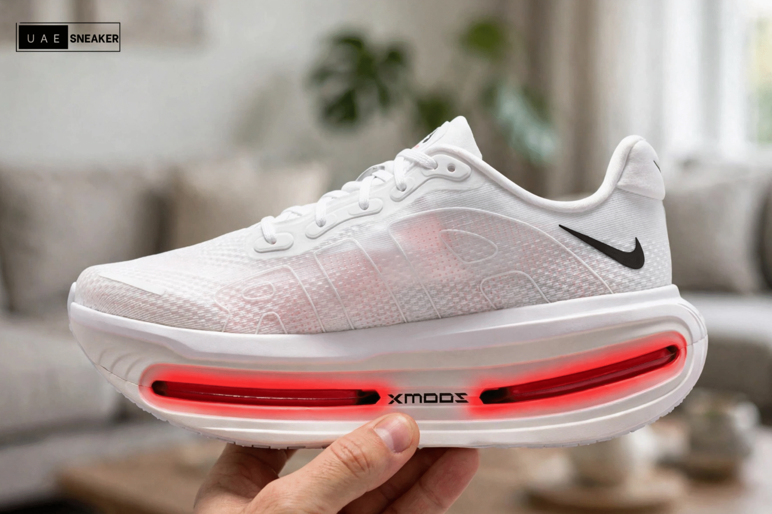Nike Vomero Premium White Bright Crimson - Image 2