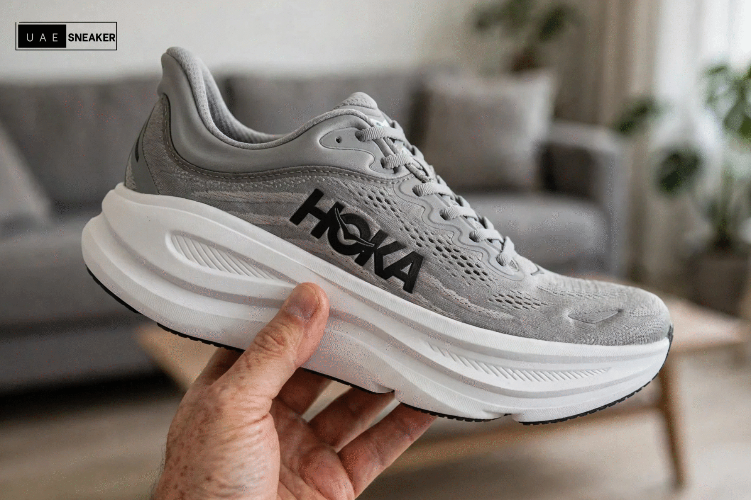 Hoka One One Bondi 9 Galactic Grey Stellar Grey - Image 2