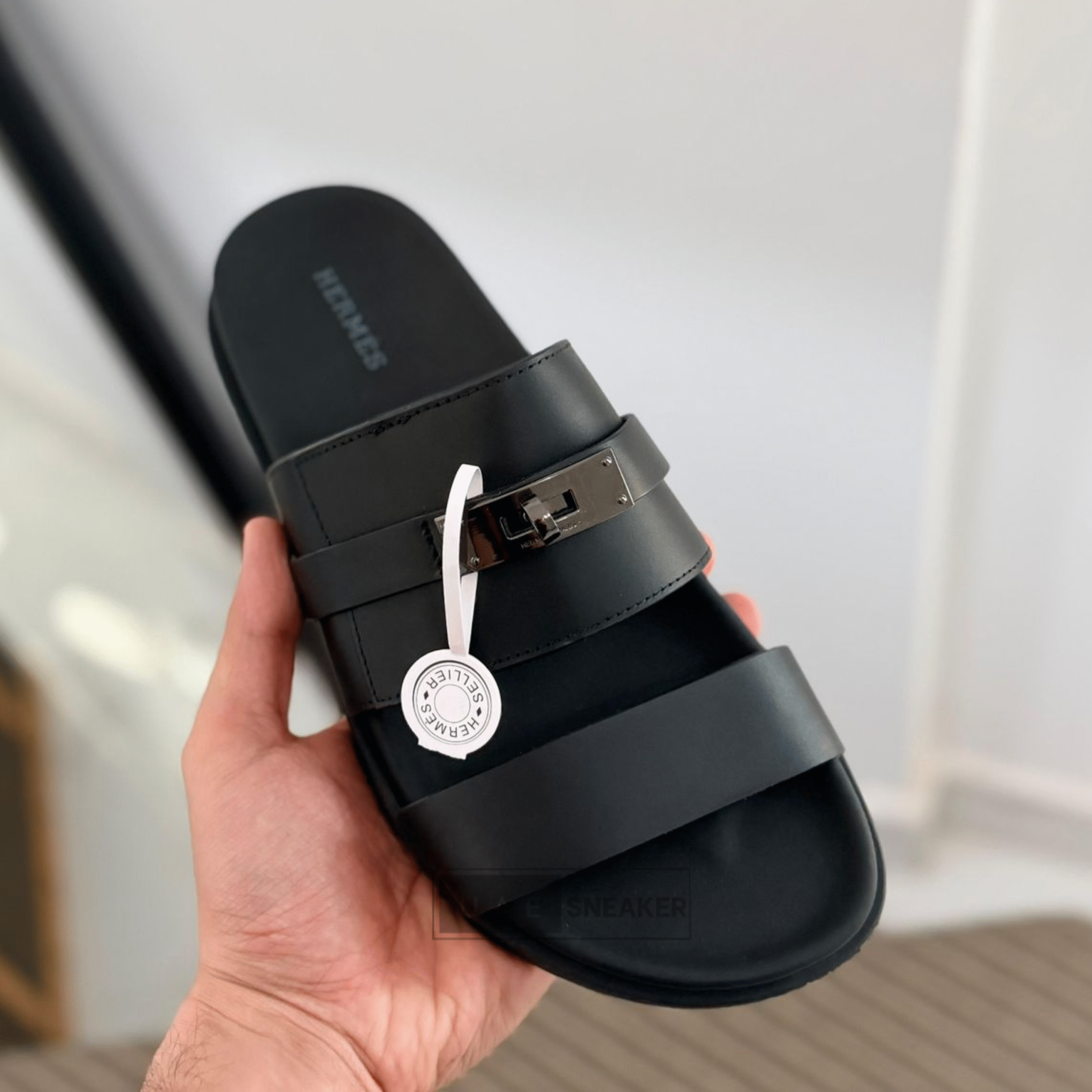 Hermes Jackson Sandal Black Calfskin