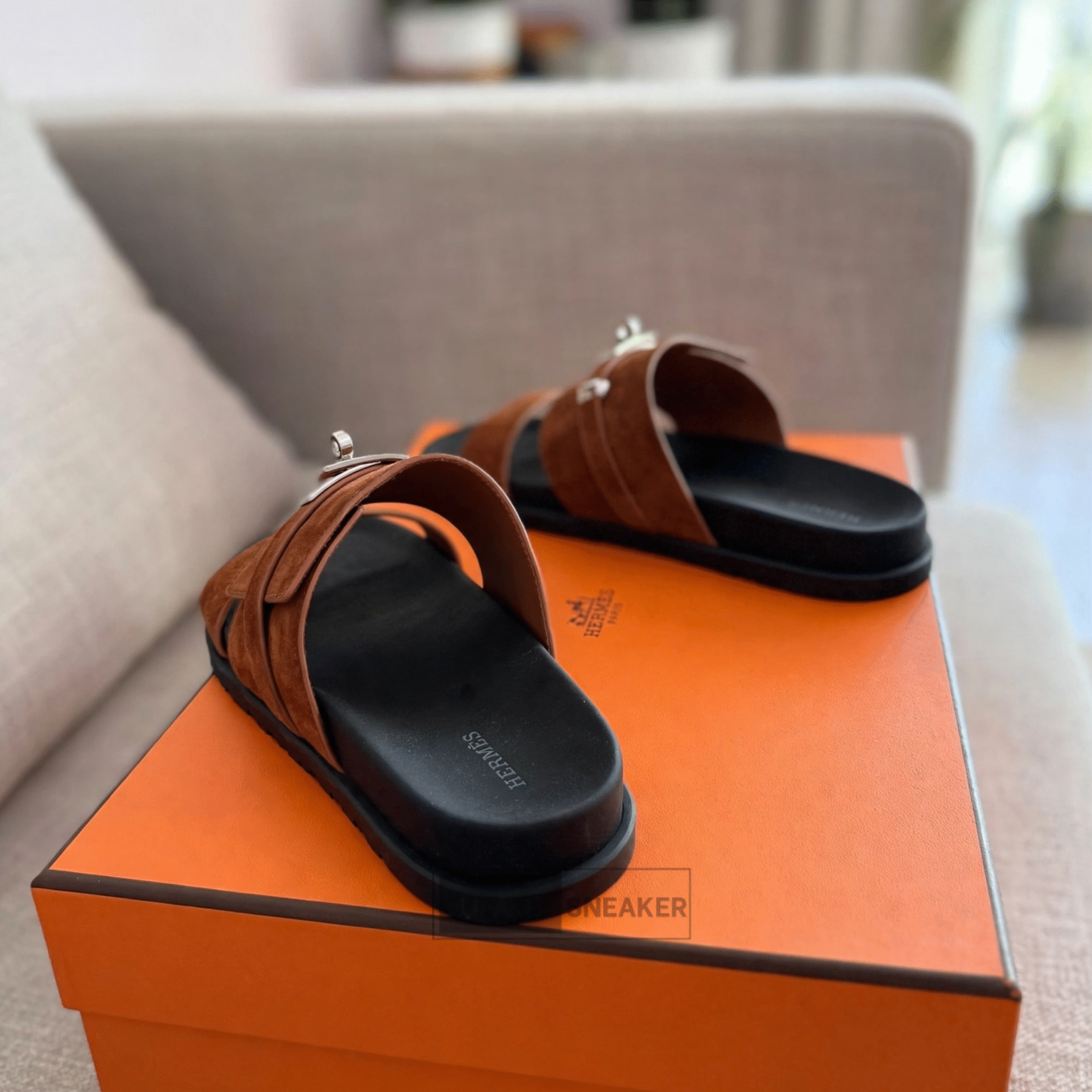 Hermes Jackson Sandals Brown - Image 2