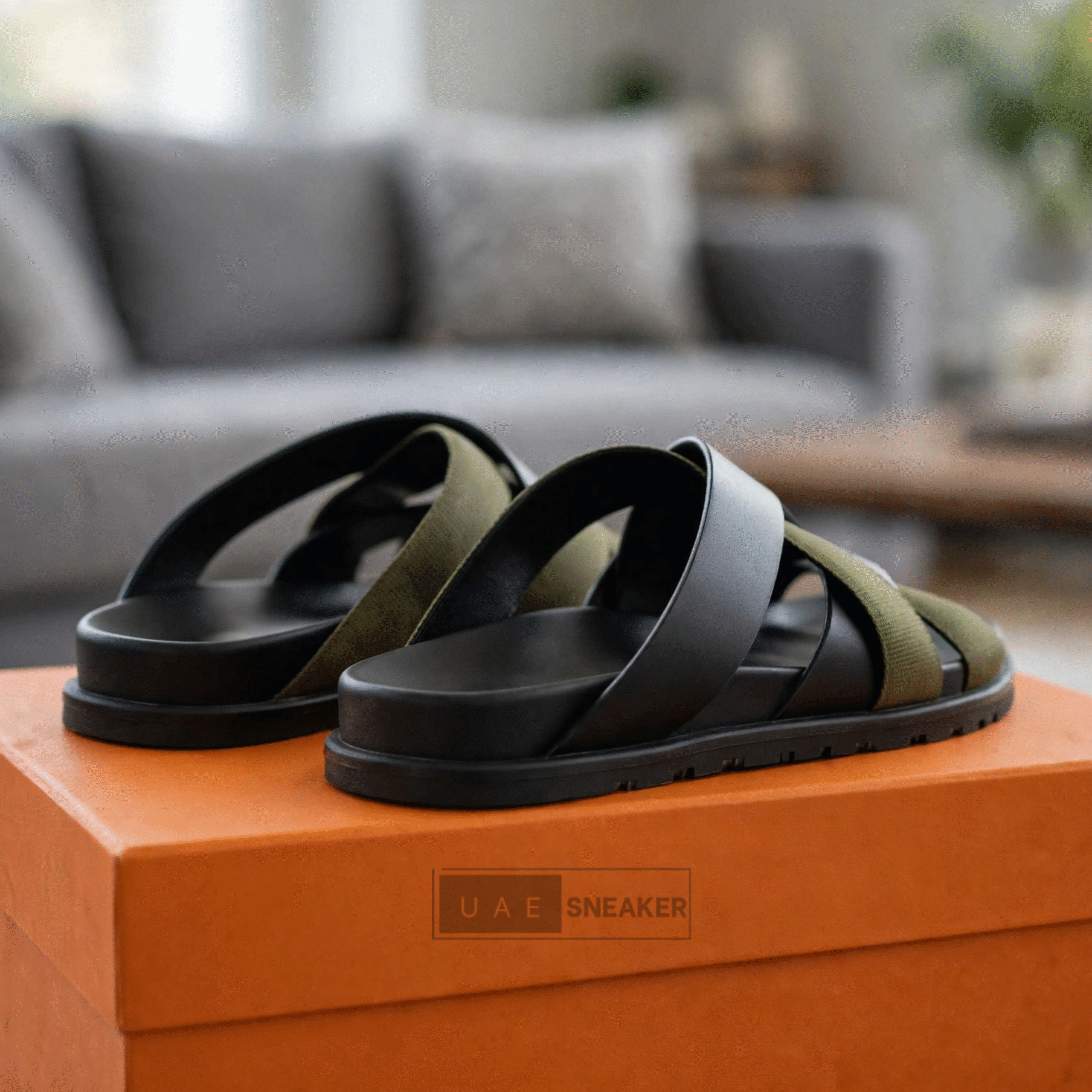 Hermes Kazimir Sandal Black Brown - Image 2