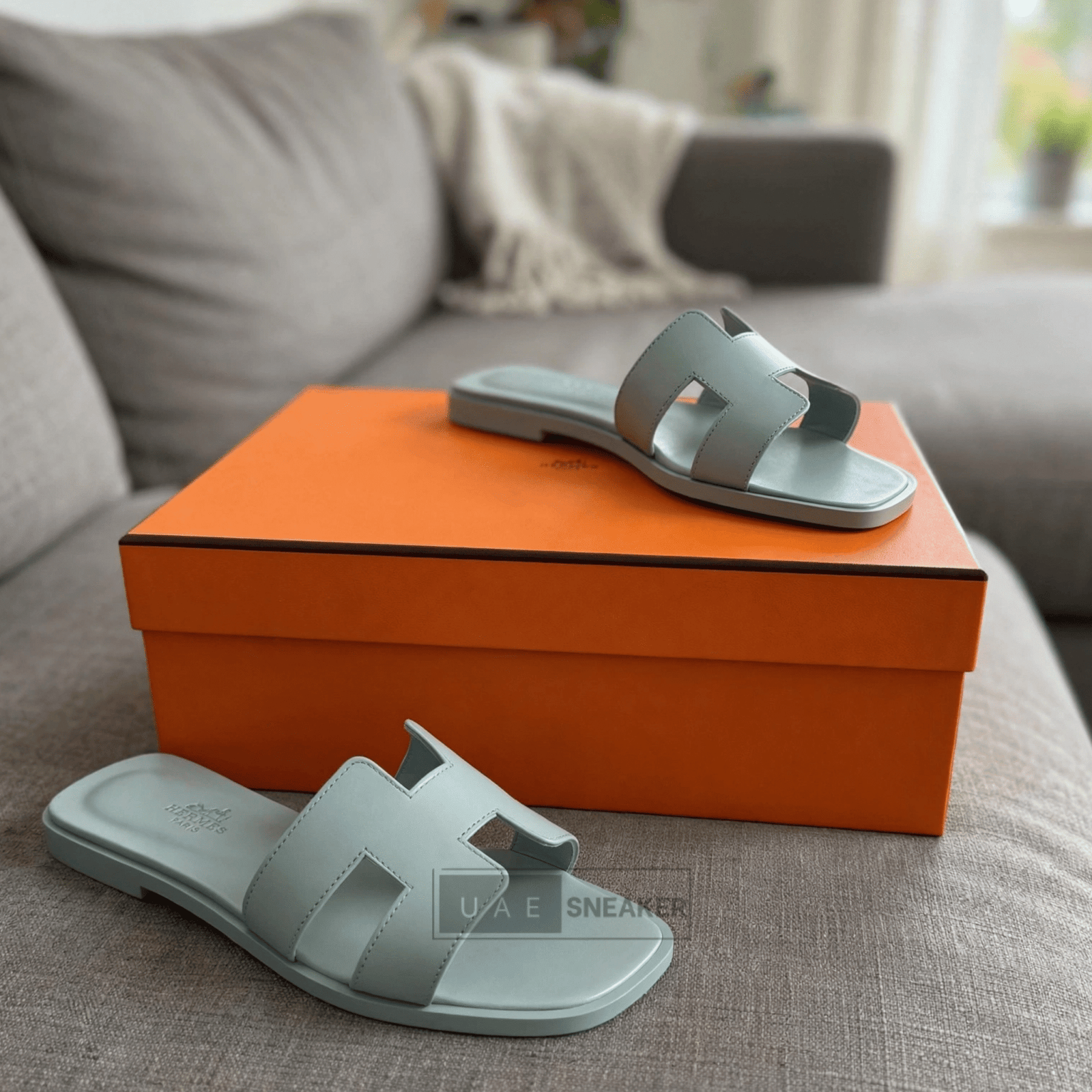 Hermes Oran Sandal Bleu Glacier - Image 3