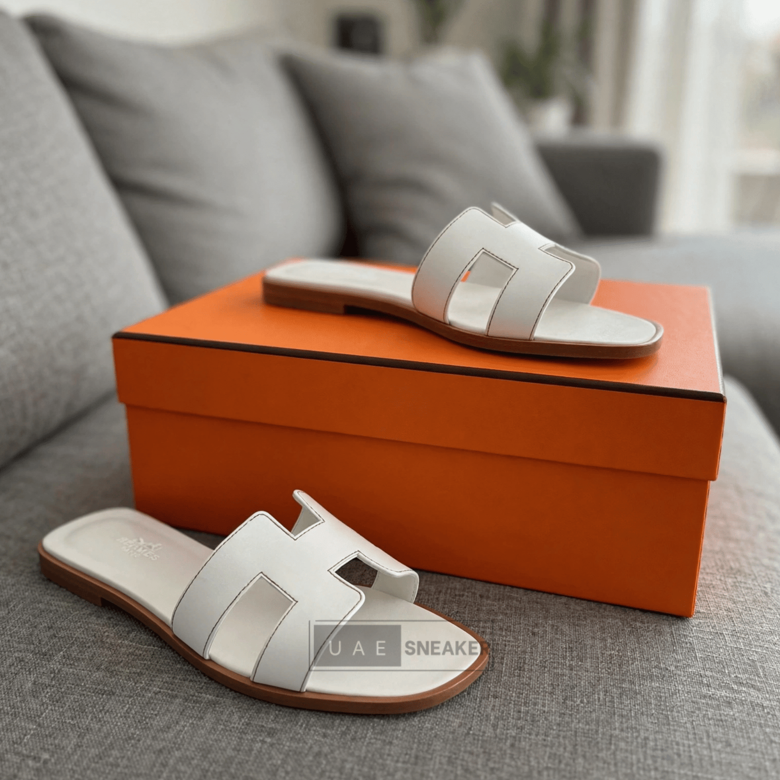 Hermes Oran Sandal White - Image 3