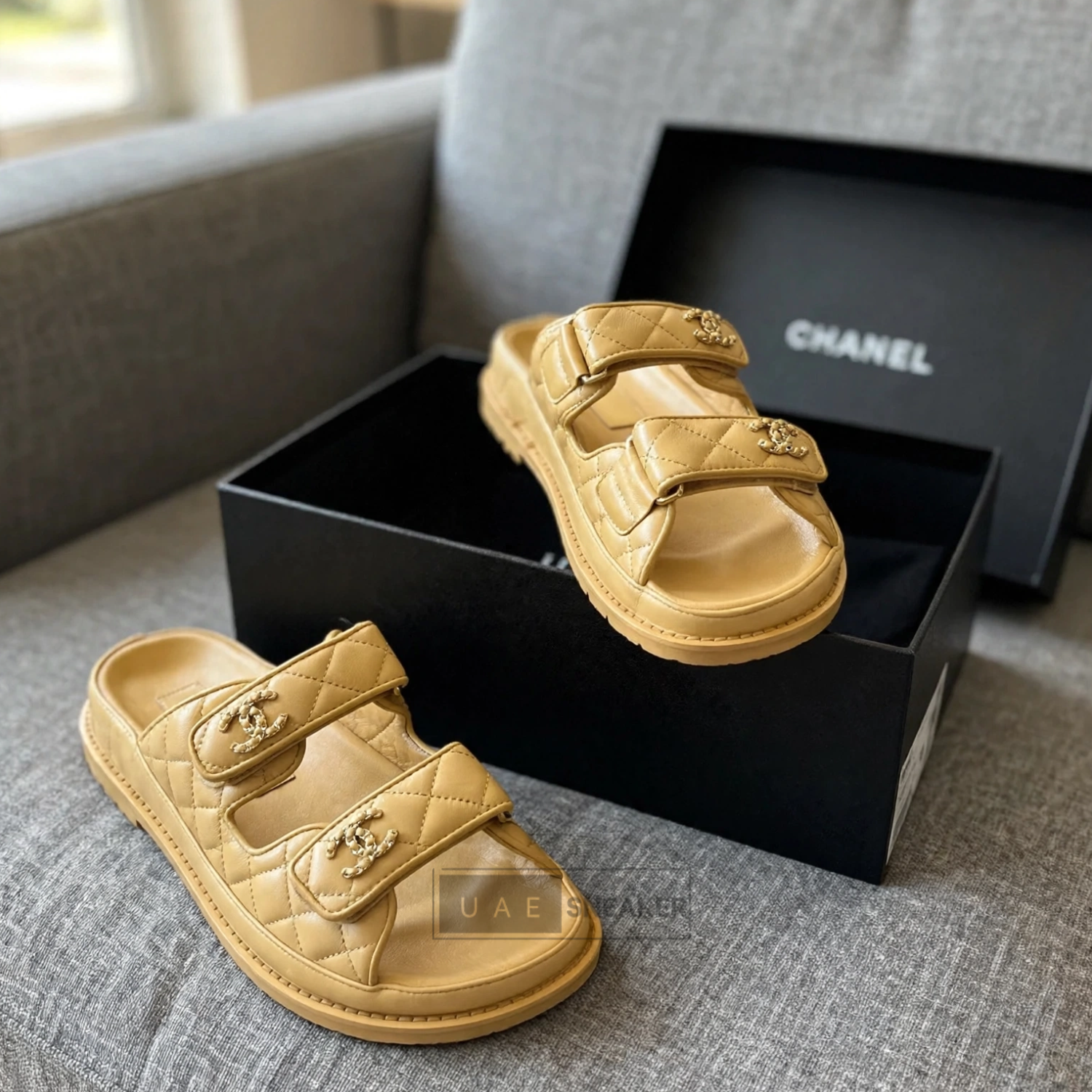 Chanel Dad Sandals Beige - Image 3