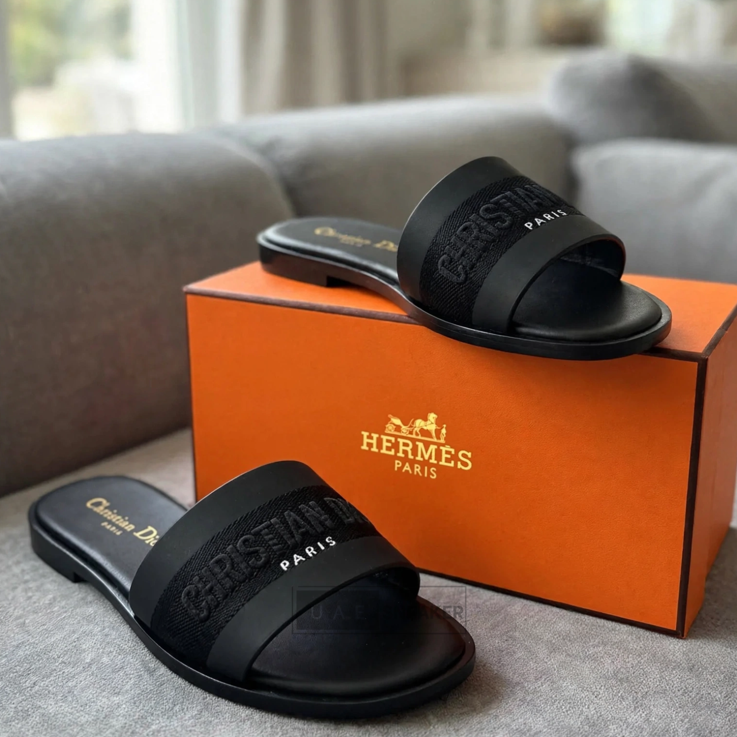 Christian Dior Dway Slides Black - Image 4