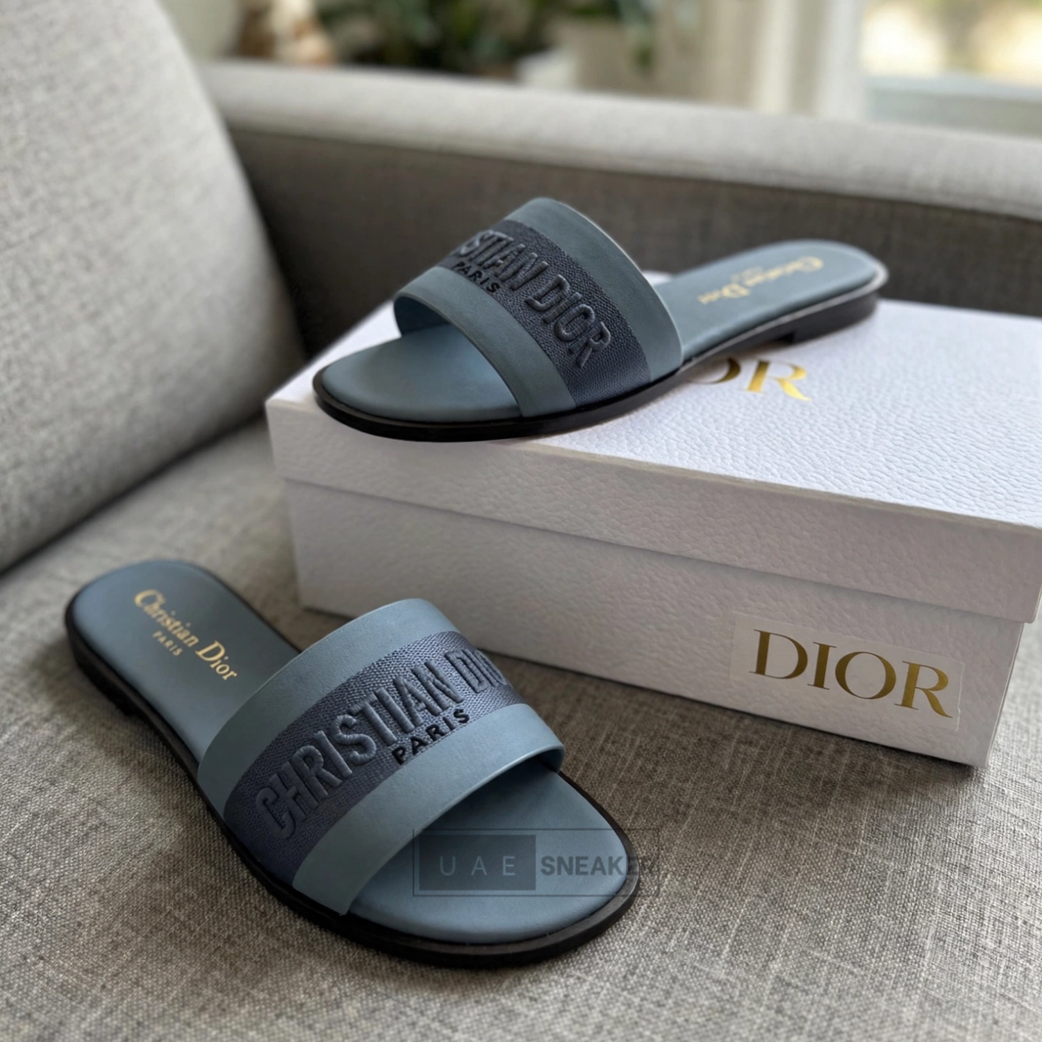 Christian Dior Dway Slides Blue - Image 4